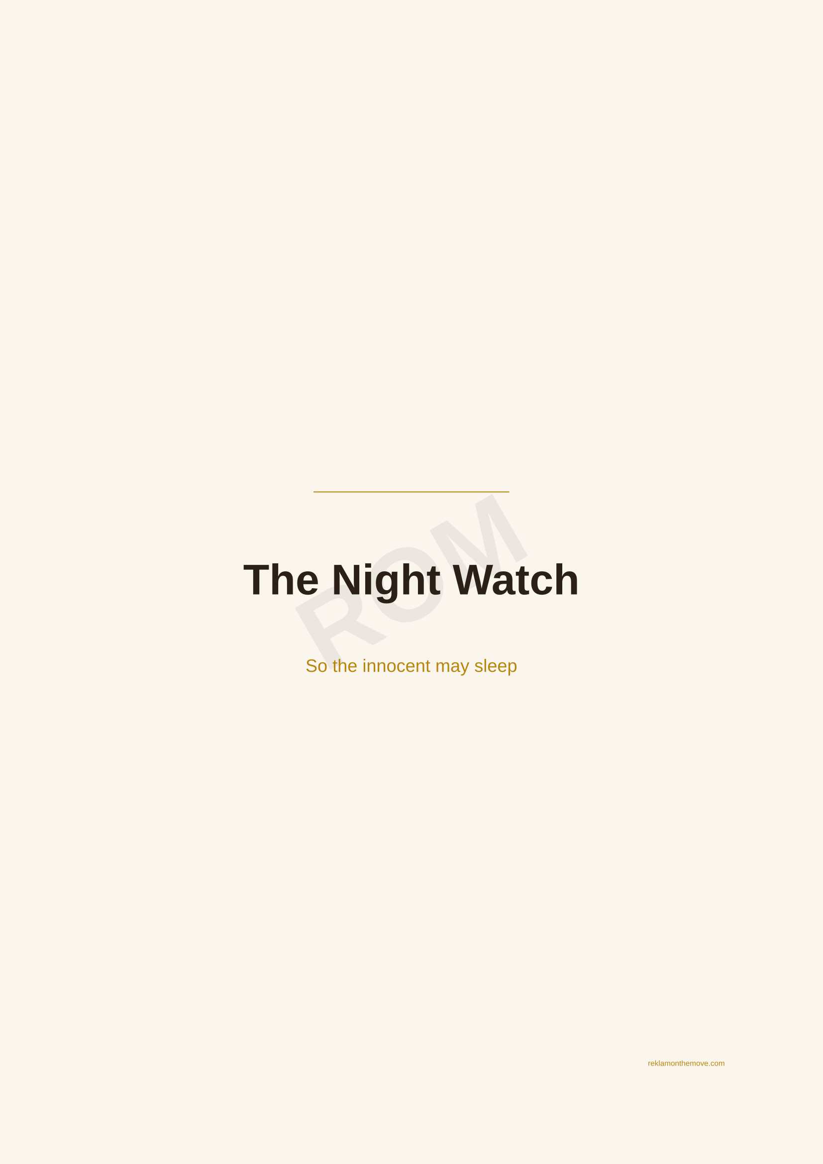 The Night Watch · Espresso — ROM dijital ürün önizlemesi (filigranlı)