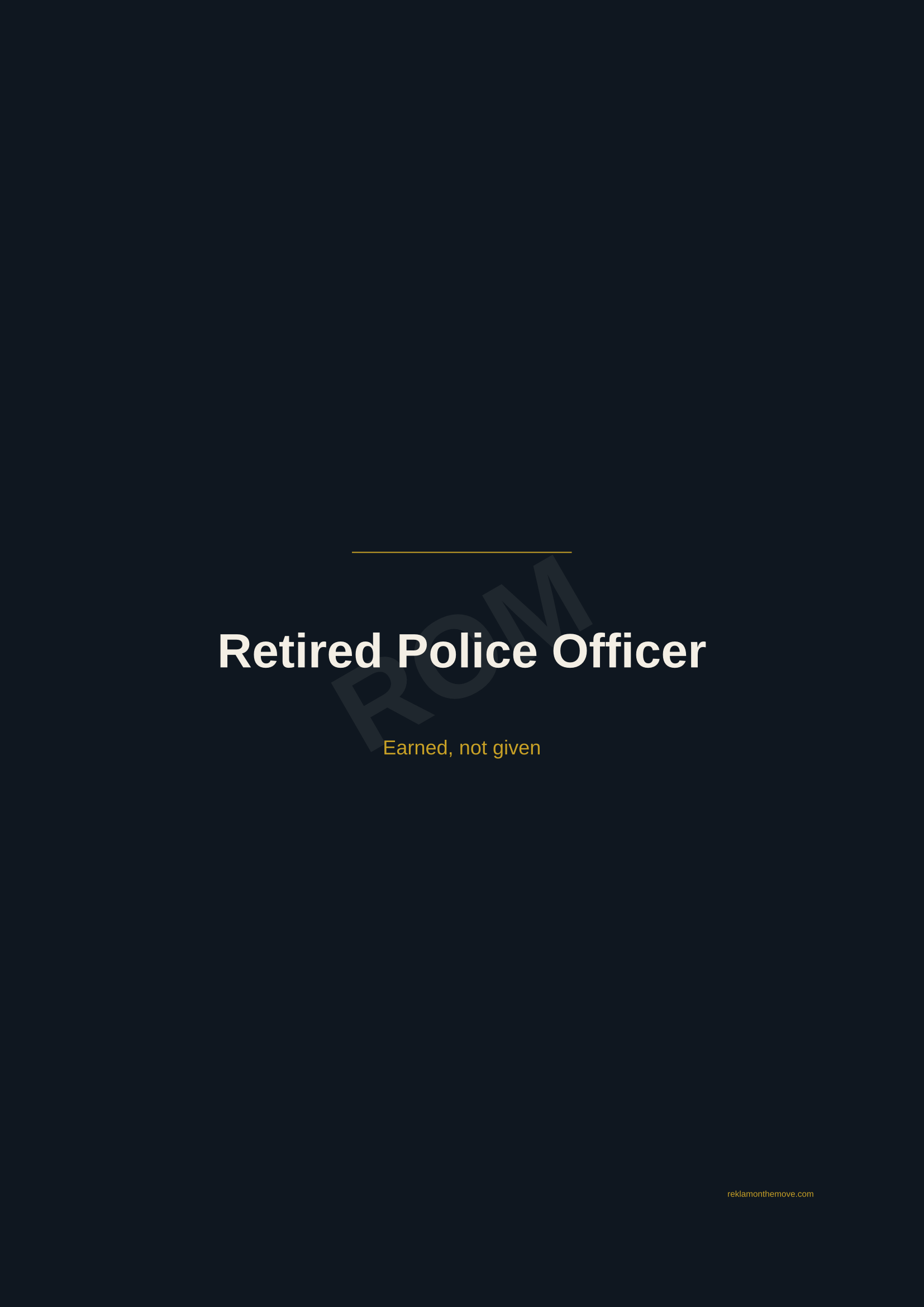 Retired Police Officer · Gece — ROM dijital ürün önizlemesi (filigranlı)
