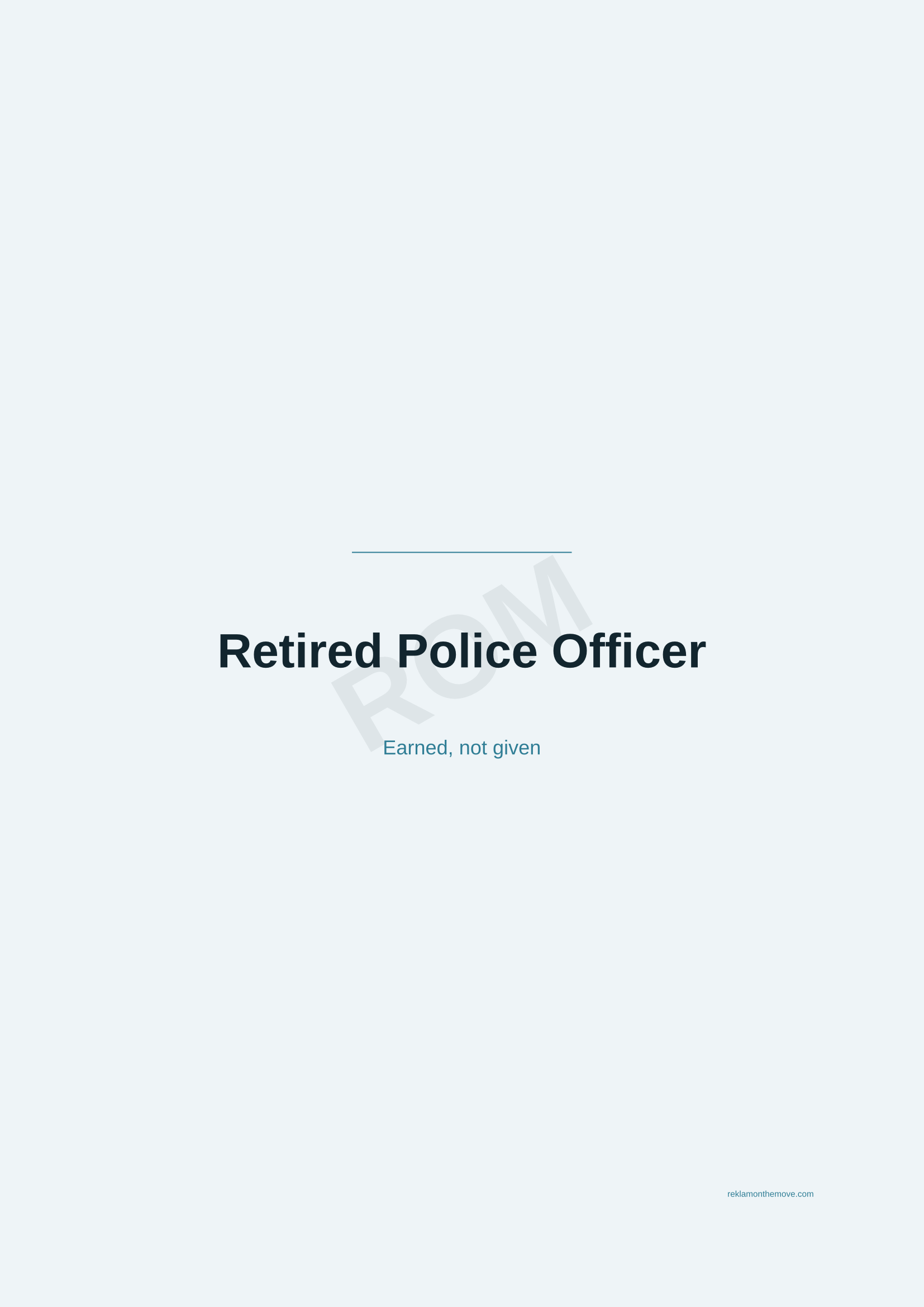 Retired Police Officer · Okyanus — ROM dijital ürün önizlemesi (filigranlı)