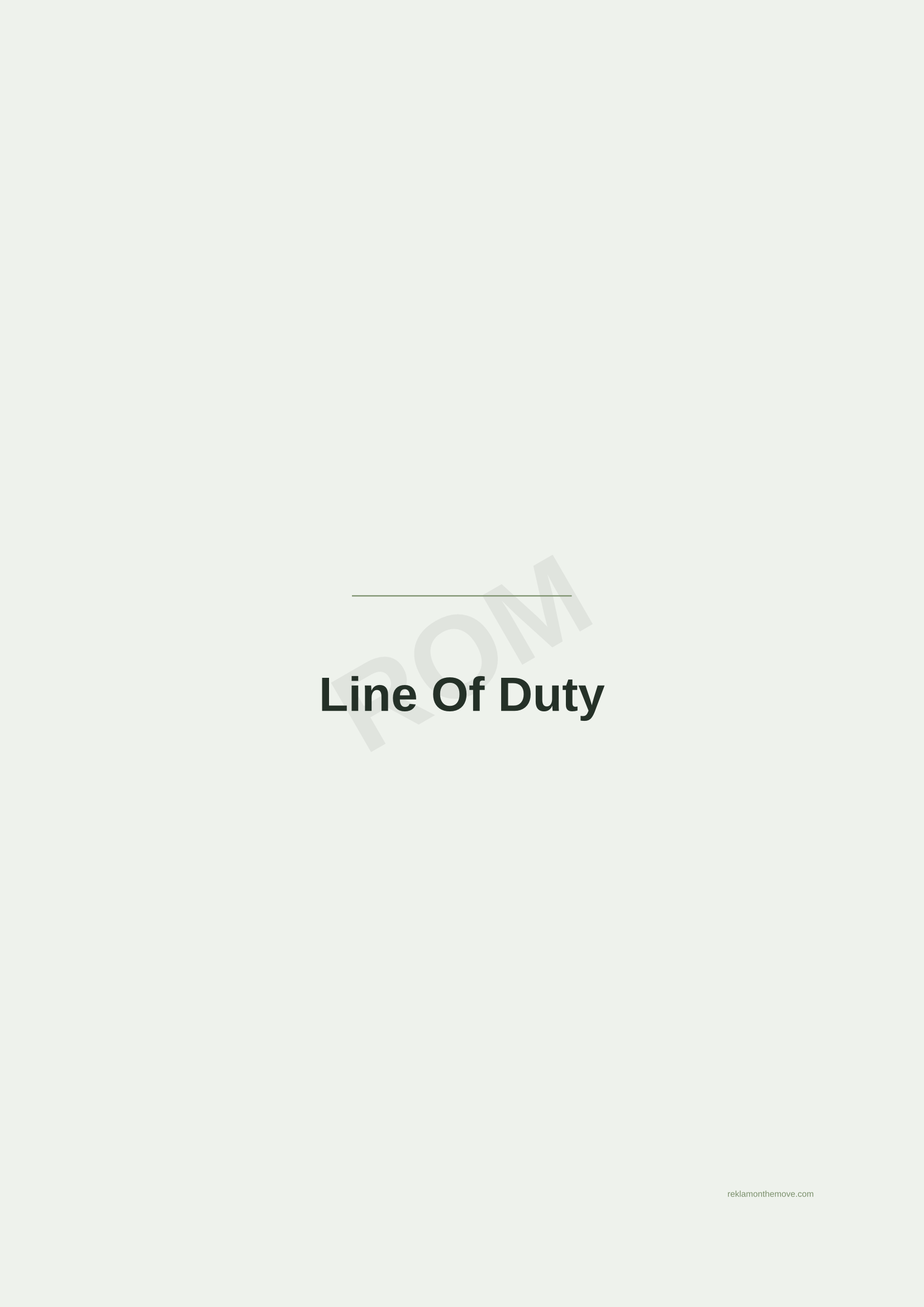 Line Of Duty · Adaçayı — ROM dijital ürün önizlemesi (filigranlı)
