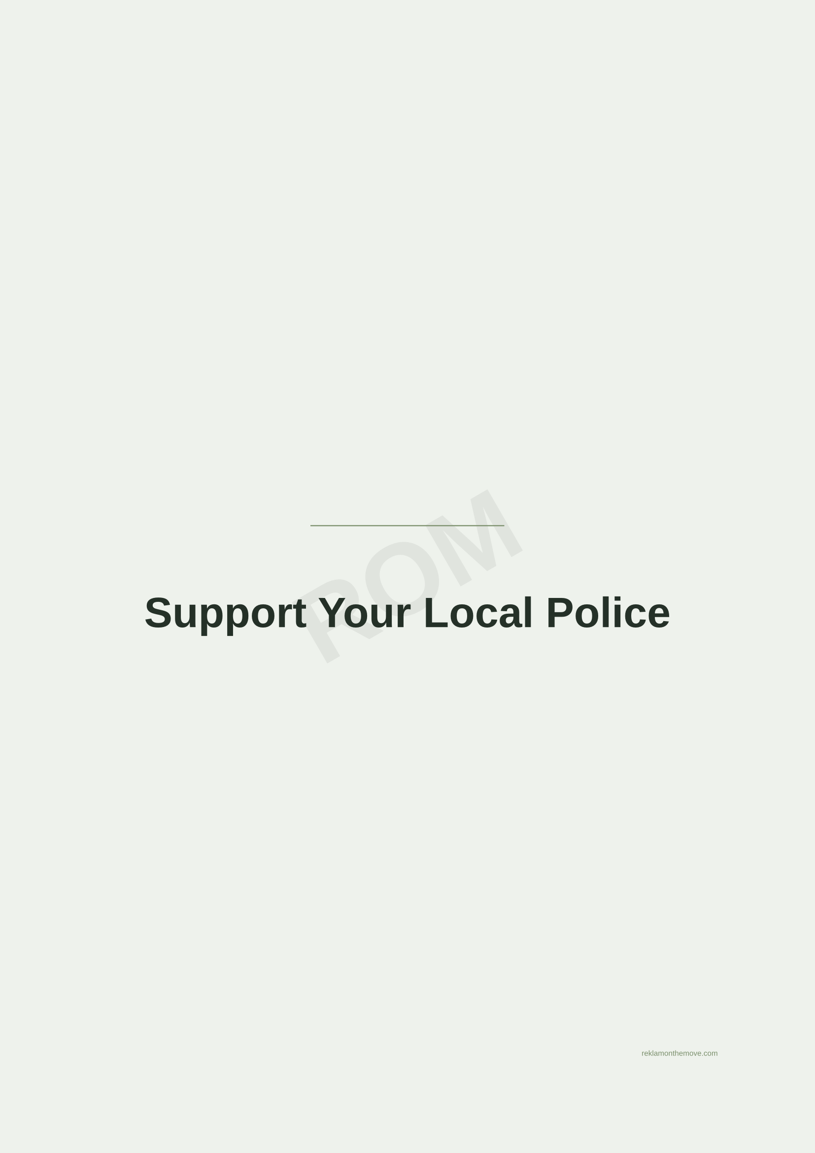 Support Your Local Police · Adaçayı — ROM dijital ürün önizlemesi (filigranlı)