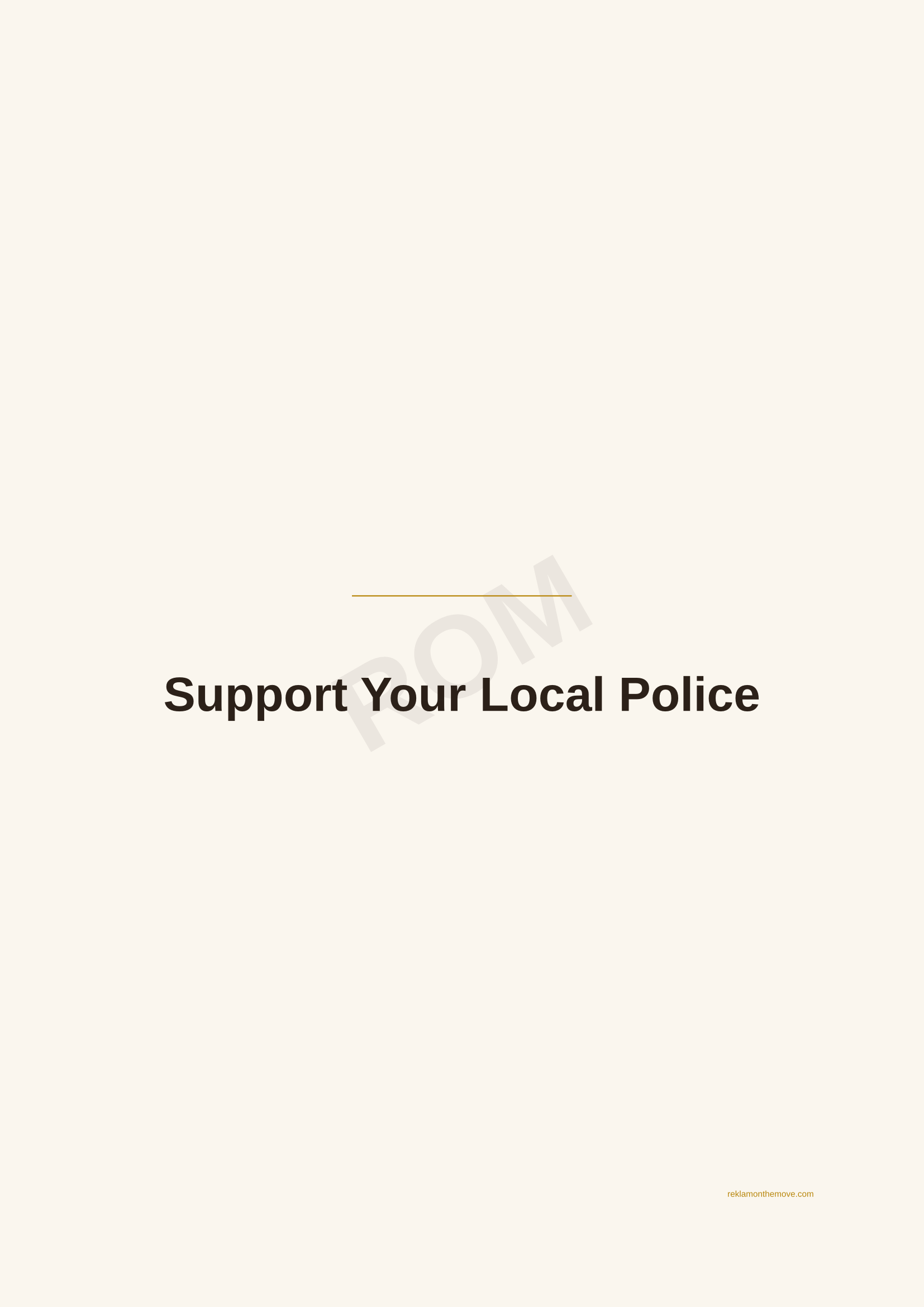 Support Your Local Police · Espresso — ROM dijital ürün önizlemesi (filigranlı)