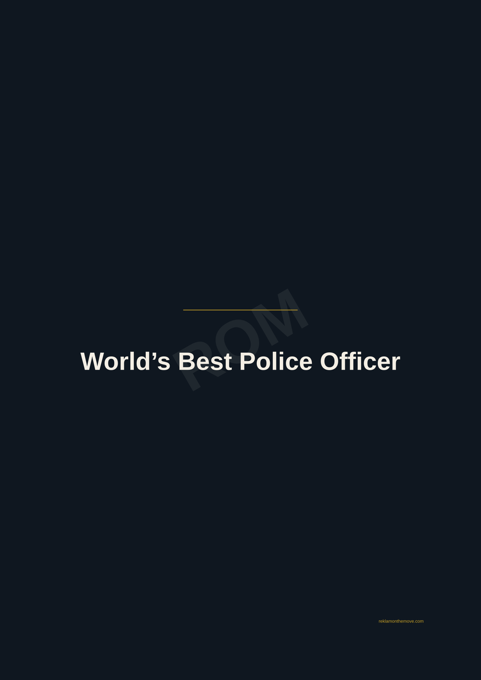 World's Best Police Officer · Gece — ROM dijital ürün önizlemesi (filigranlı)