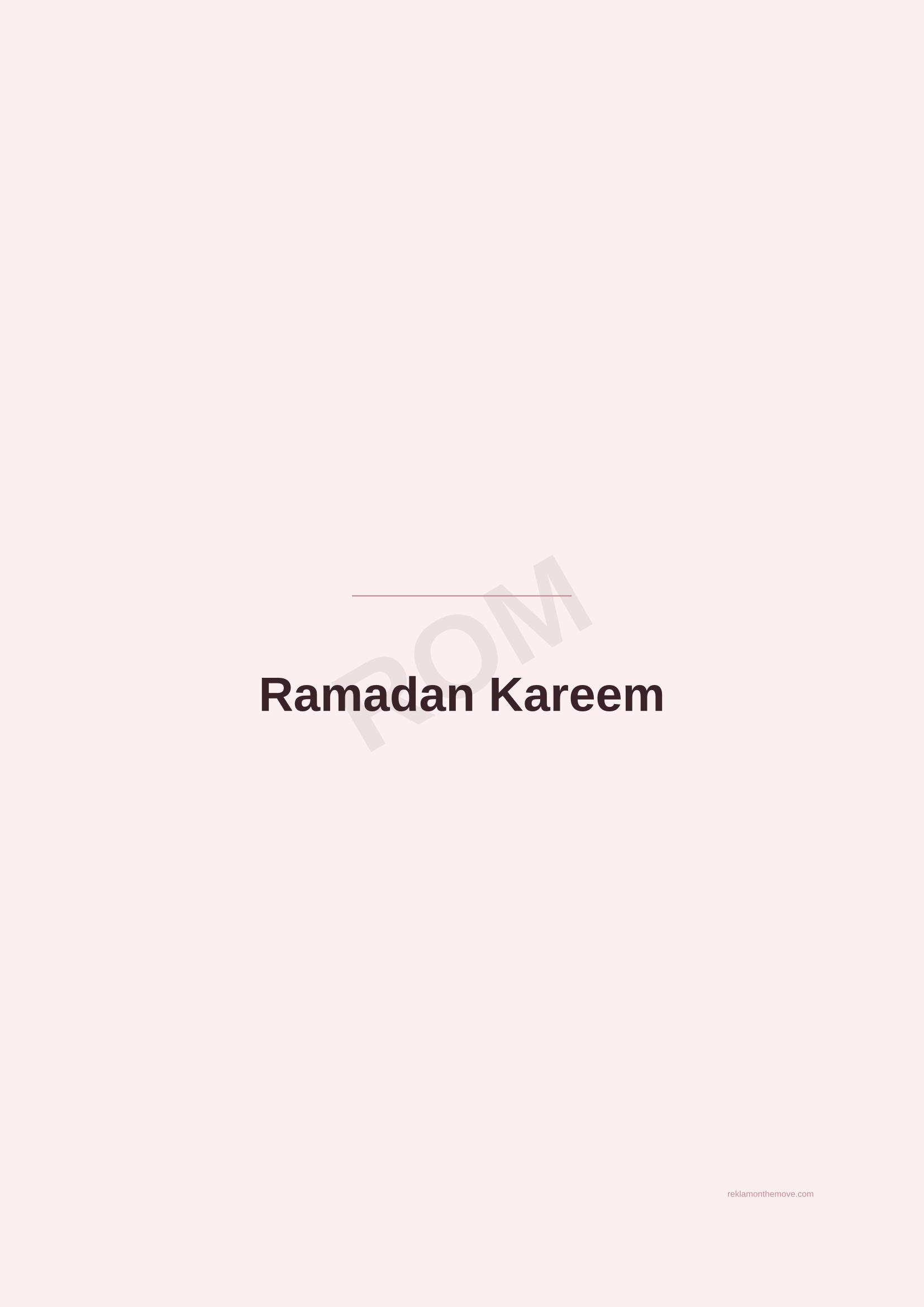 Ramadan Kareem · Gül — ROM dijital ürün önizlemesi (filigranlı)