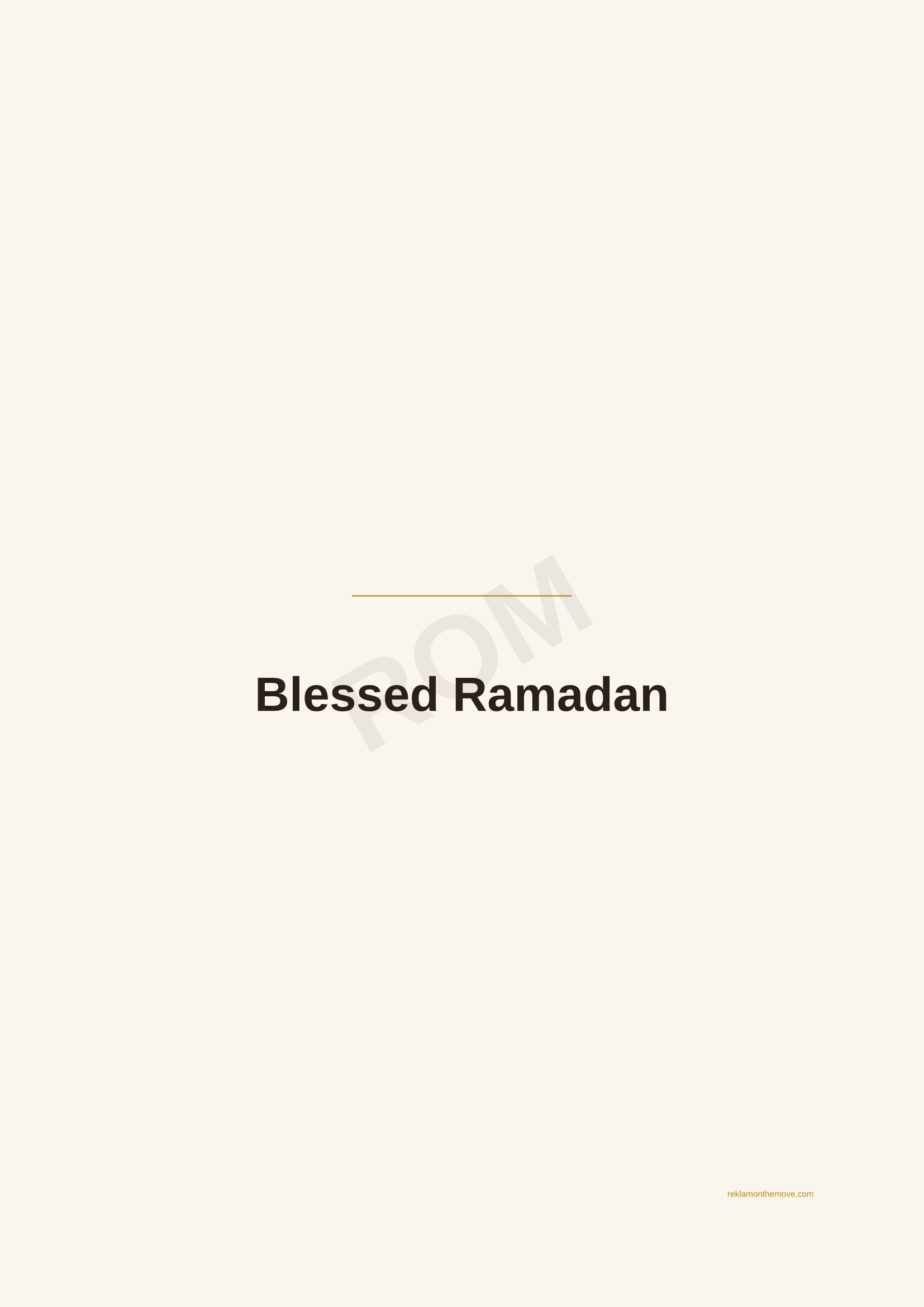 Blessed Ramadan · Espresso — ROM dijital ürün önizlemesi (filigranlı)