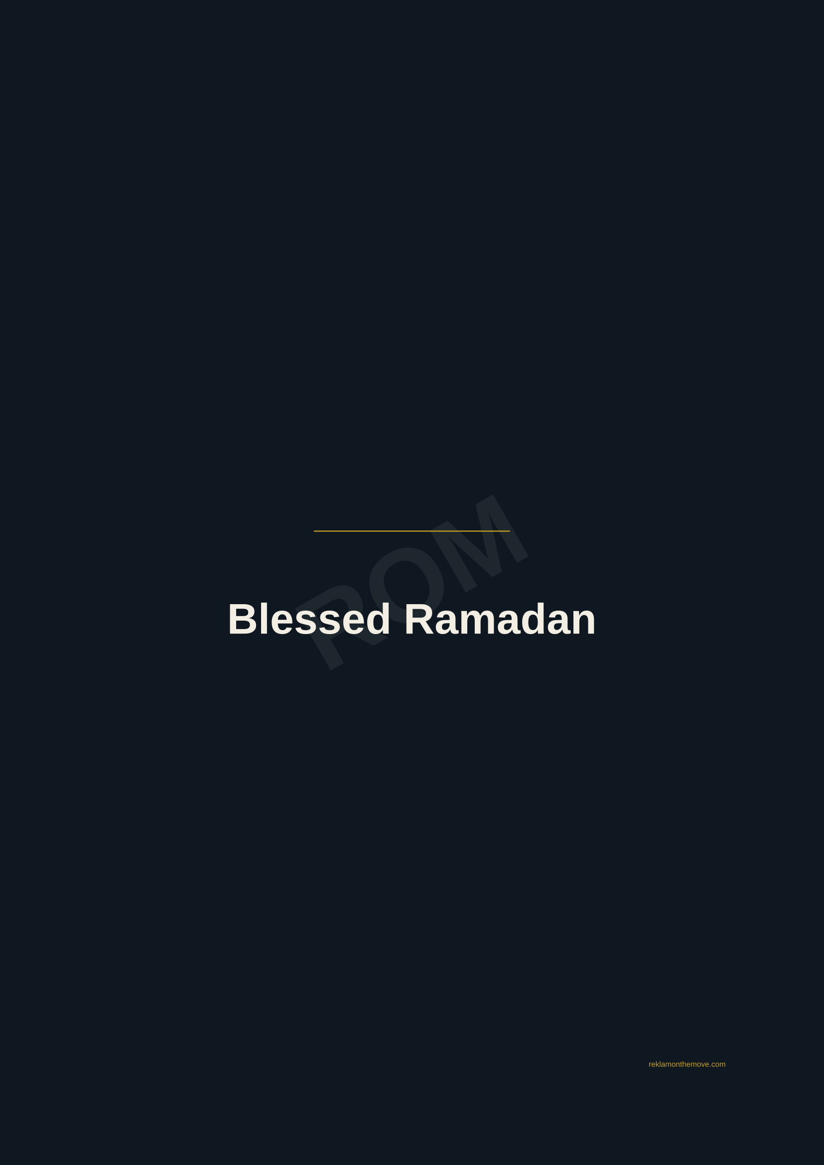 Blessed Ramadan · Gece — ROM dijital ürün önizlemesi (filigranlı)