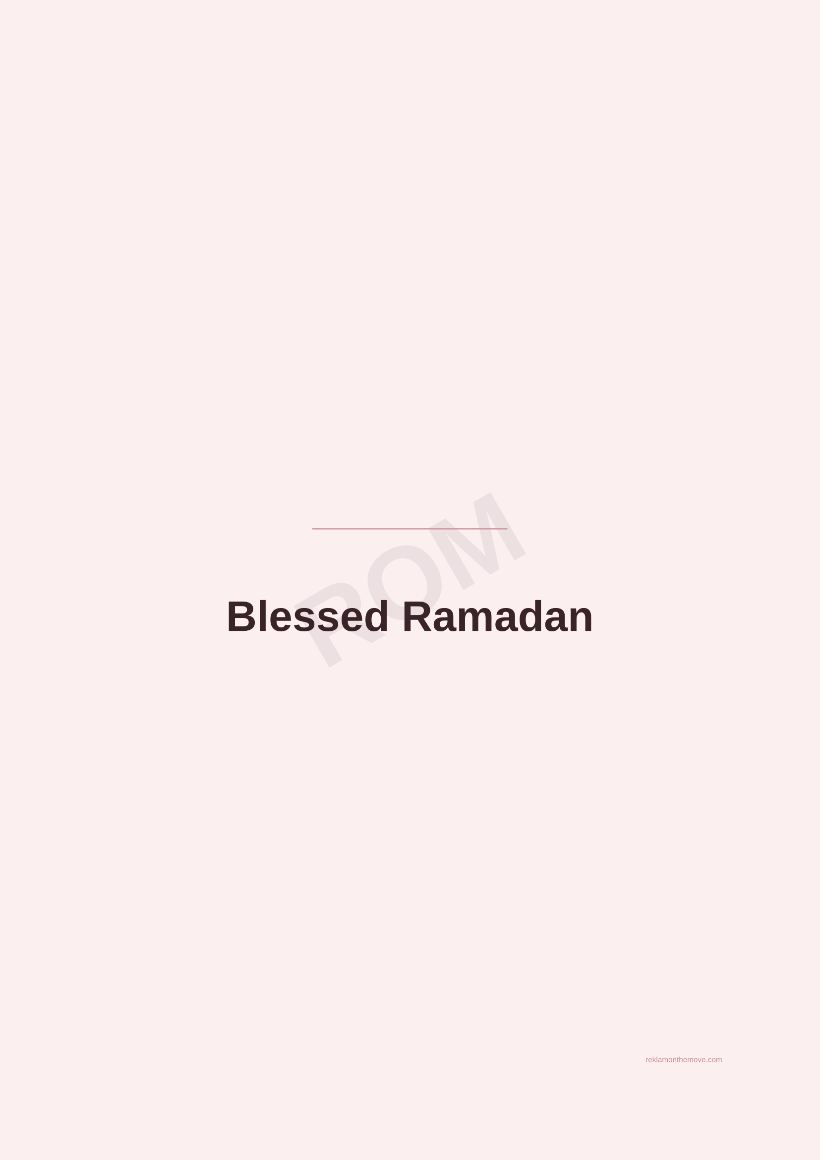 Blessed Ramadan · Gül — ROM dijital ürün önizlemesi (filigranlı)