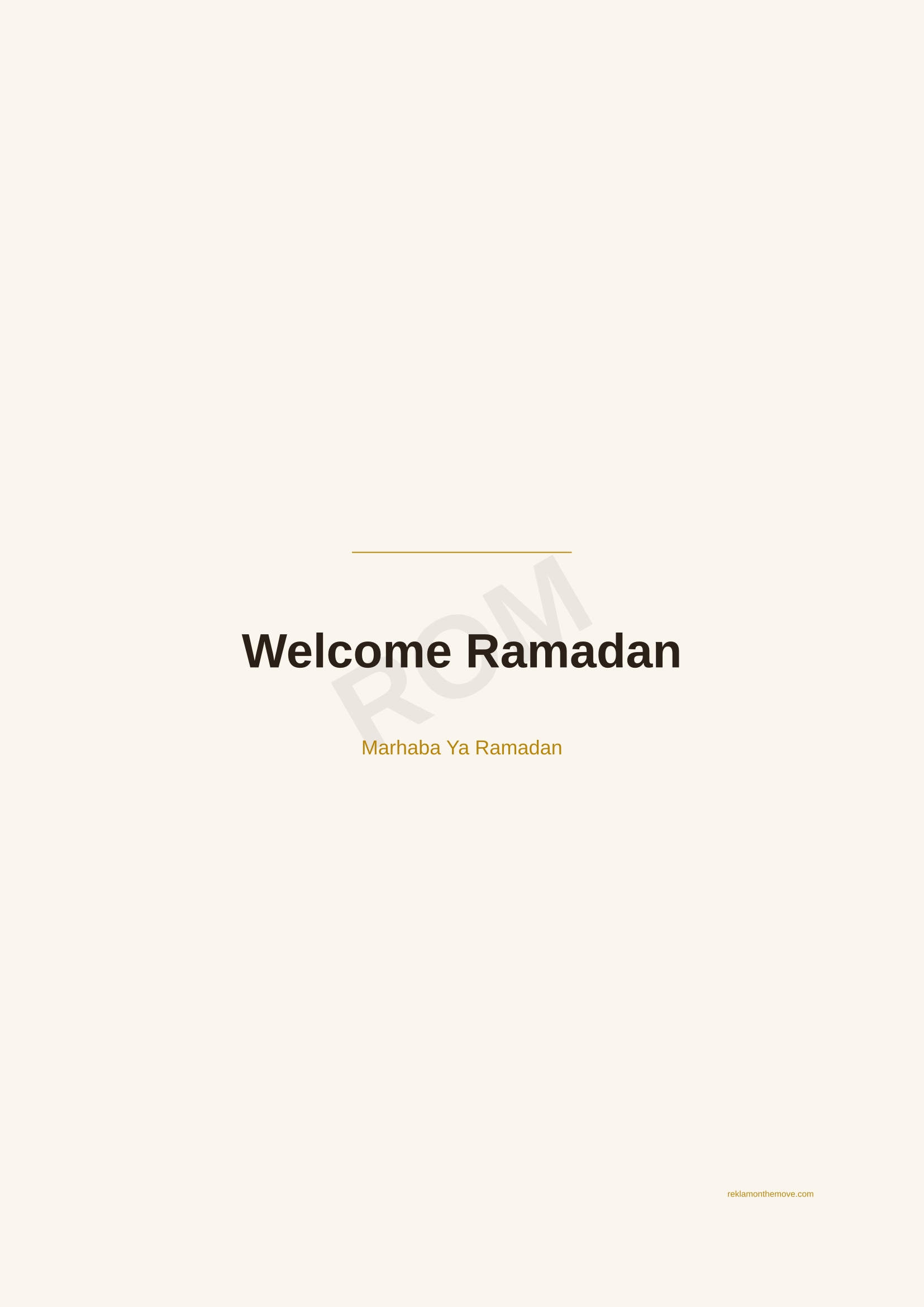 Welcome Ramadan · Espresso — ROM dijital ürün önizlemesi (filigranlı)