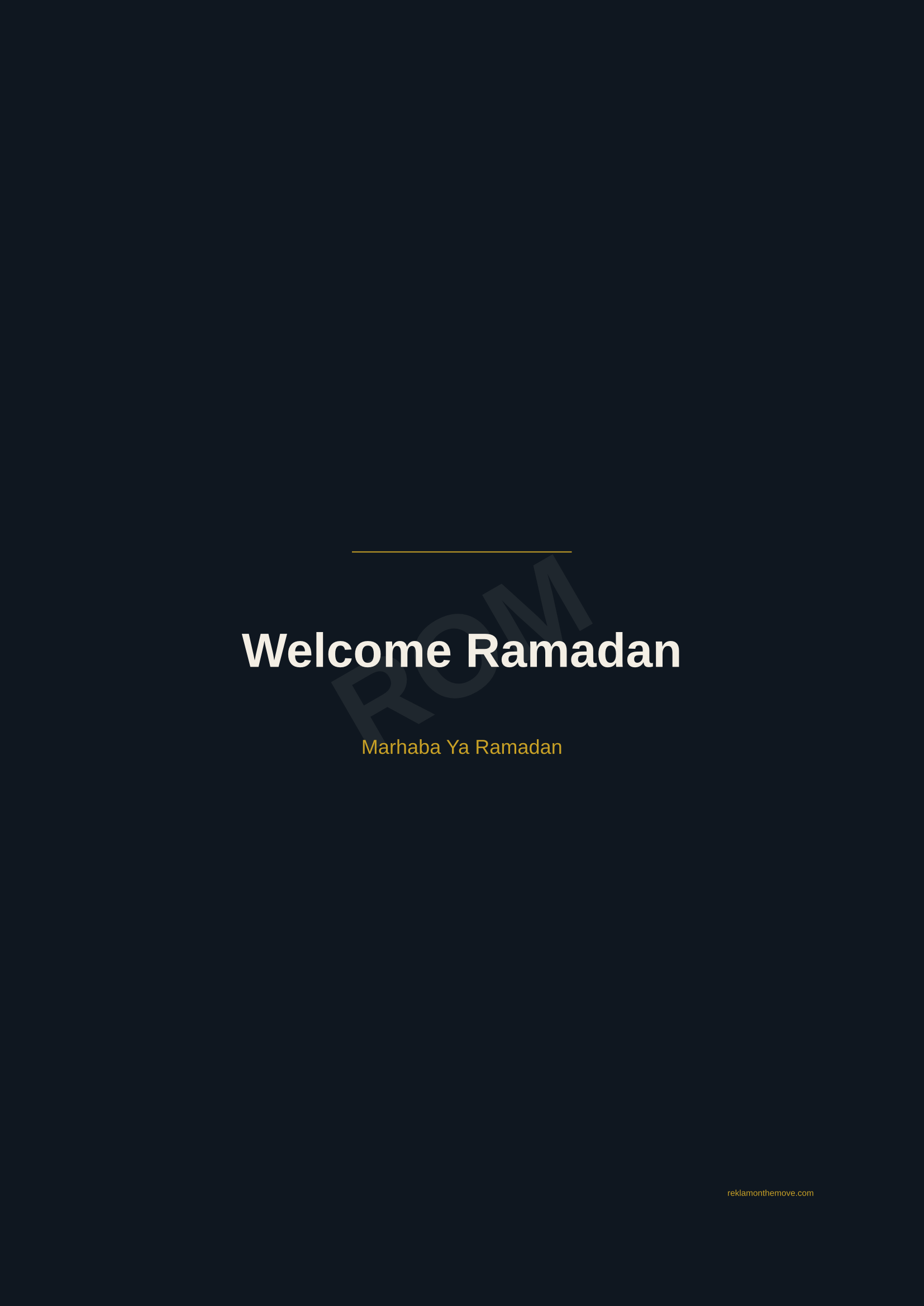 Welcome Ramadan · Gece — ROM dijital ürün önizlemesi (filigranlı)