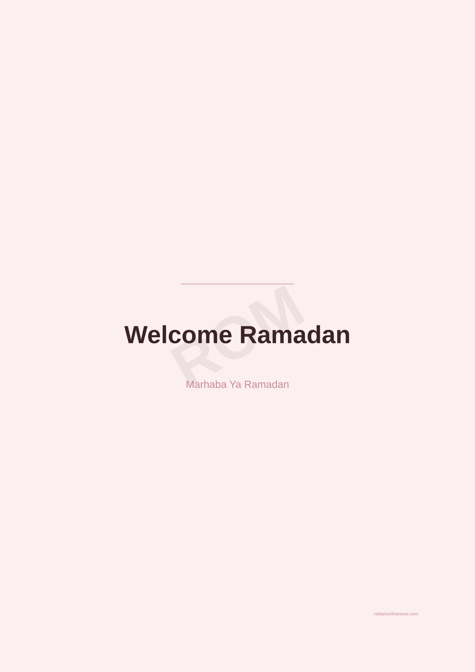 Welcome Ramadan · Gül — ROM dijital ürün önizlemesi (filigranlı)