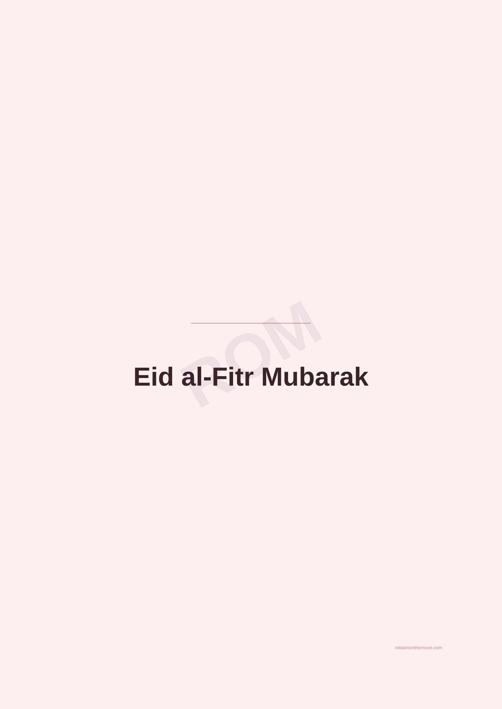 Eid al-Fitr Mubarak · Gül — ROM dijital ürün önizlemesi (filigranlı)
