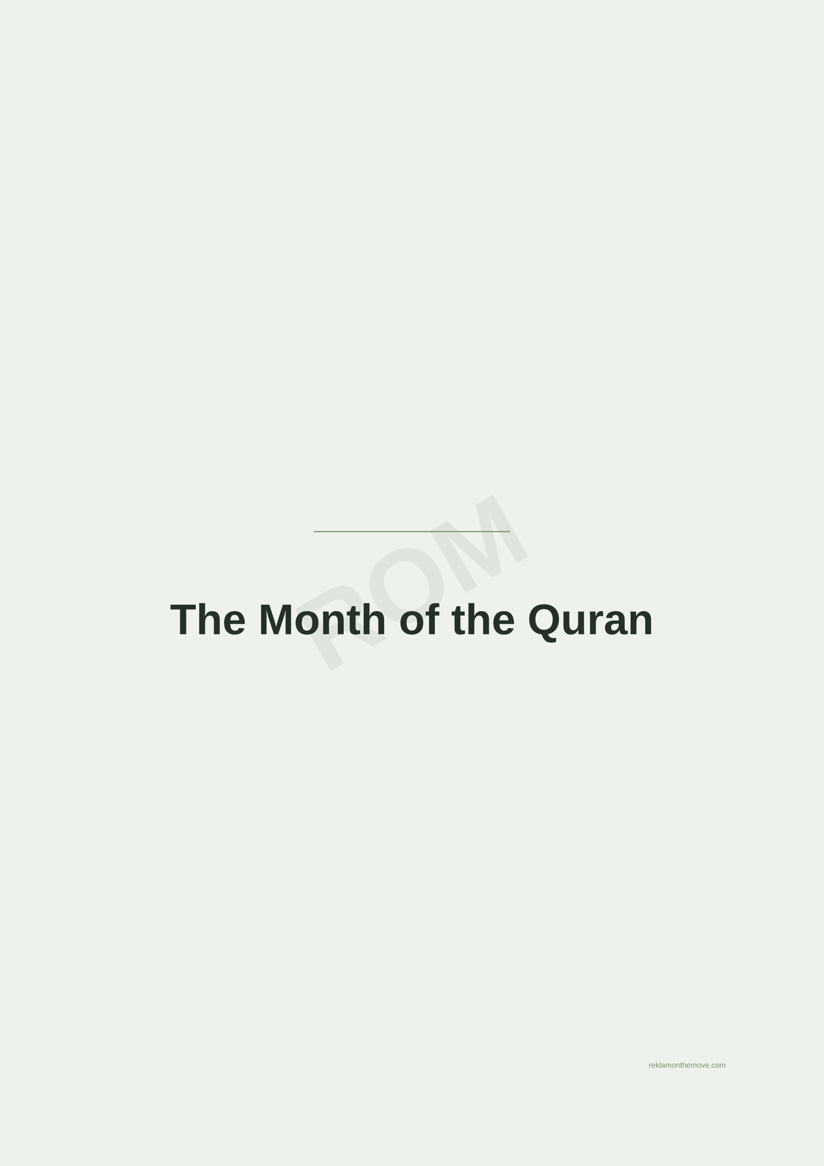 The Month of the Quran · Adaçayı — ROM dijital ürün önizlemesi (filigranlı)