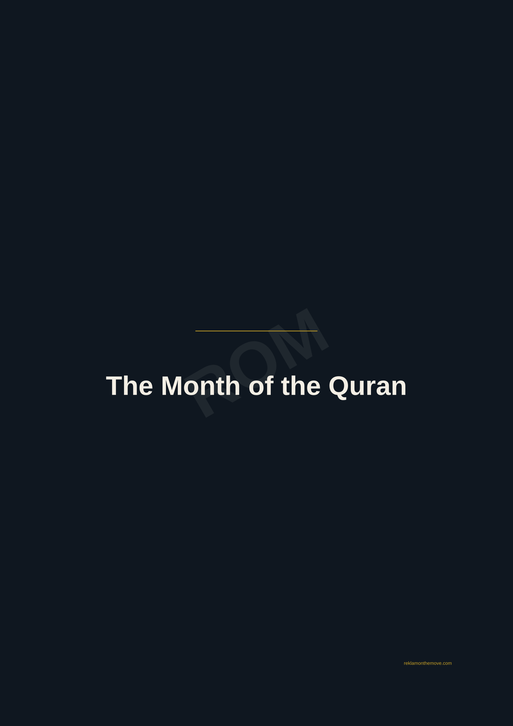 The Month of the Quran · Gece — ROM dijital ürün önizlemesi (filigranlı)