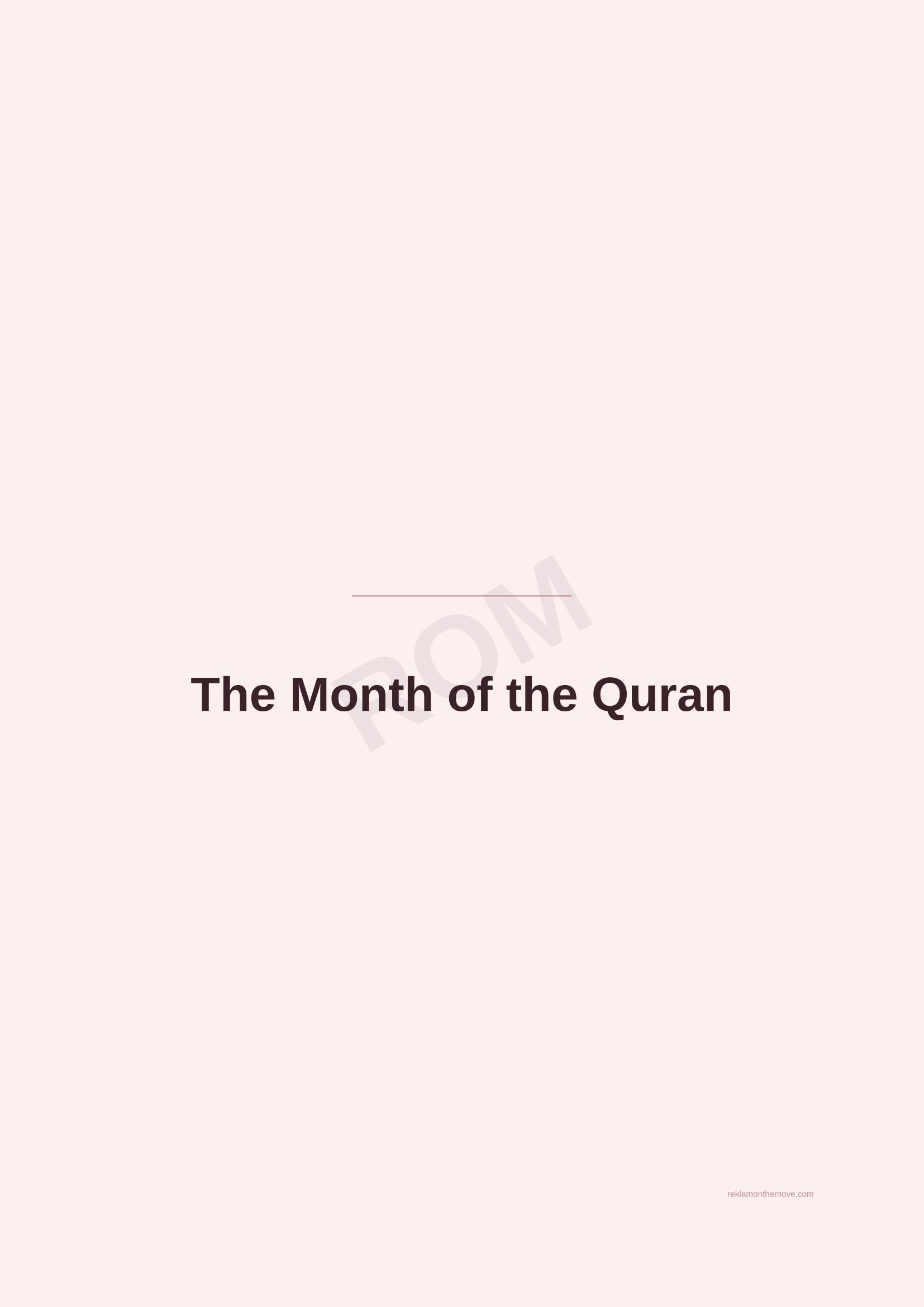 The Month of the Quran · Gül — ROM dijital ürün önizlemesi (filigranlı)