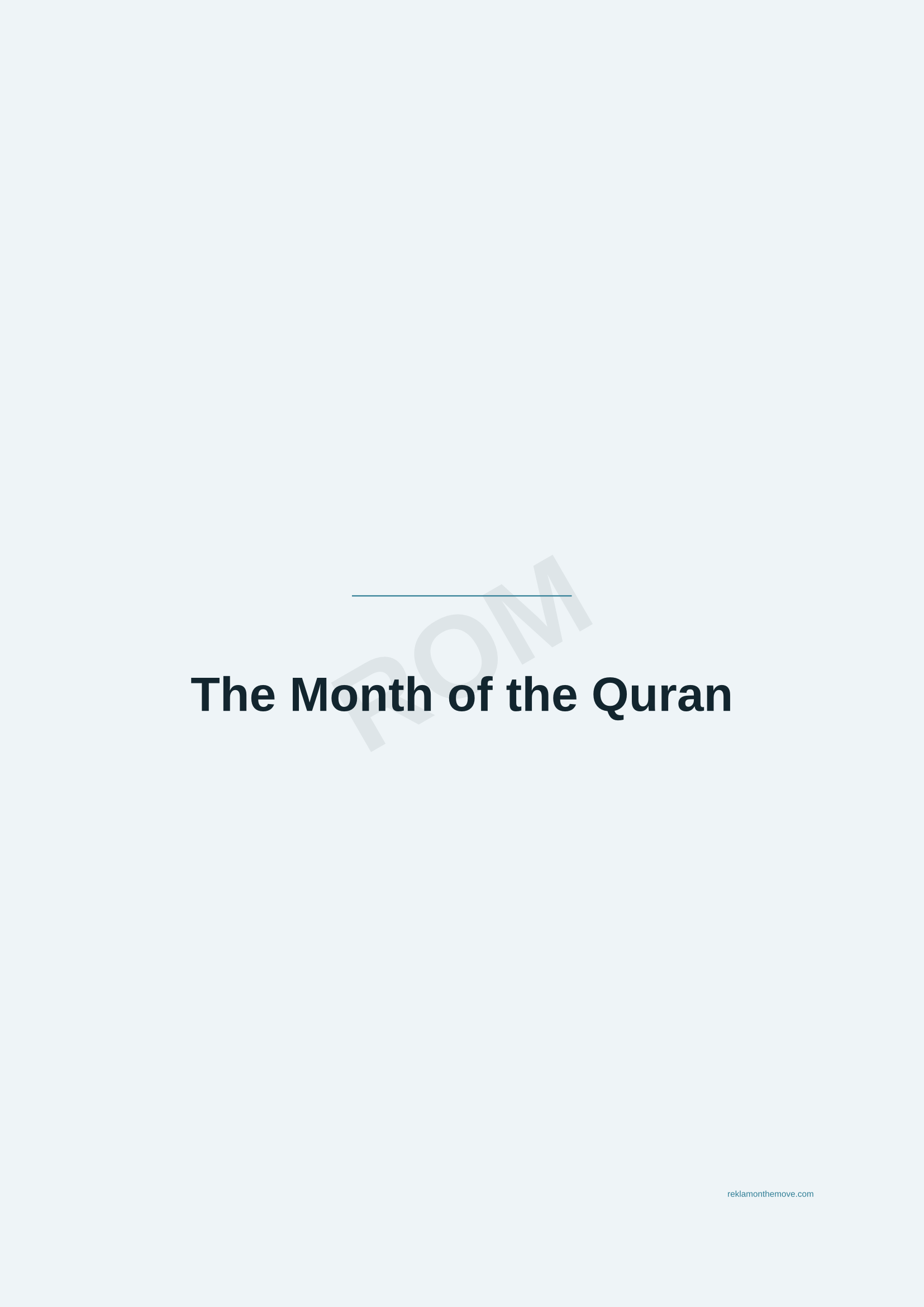 The Month of the Quran · Okyanus — ROM dijital ürün önizlemesi (filigranlı)