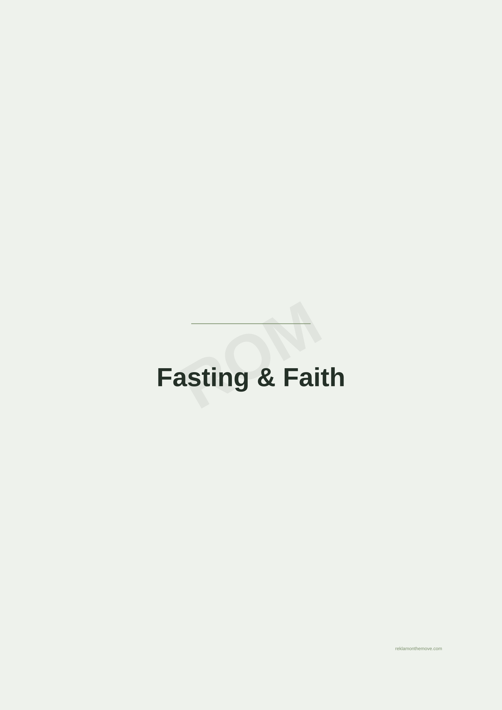 Fasting & Faith · Adaçayı — ROM dijital ürün önizlemesi (filigranlı)