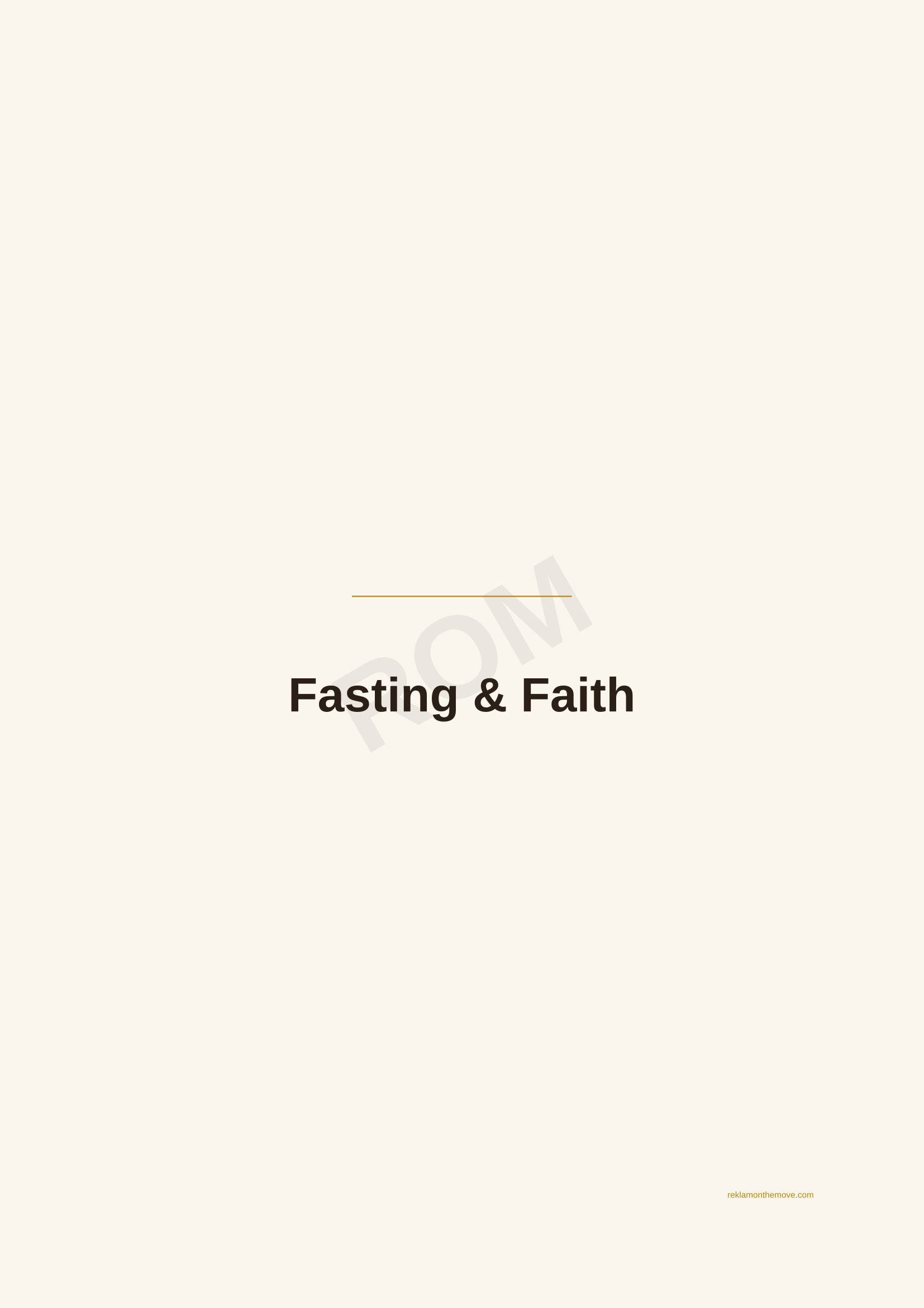 Fasting & Faith · Espresso — ROM dijital ürün önizlemesi (filigranlı)