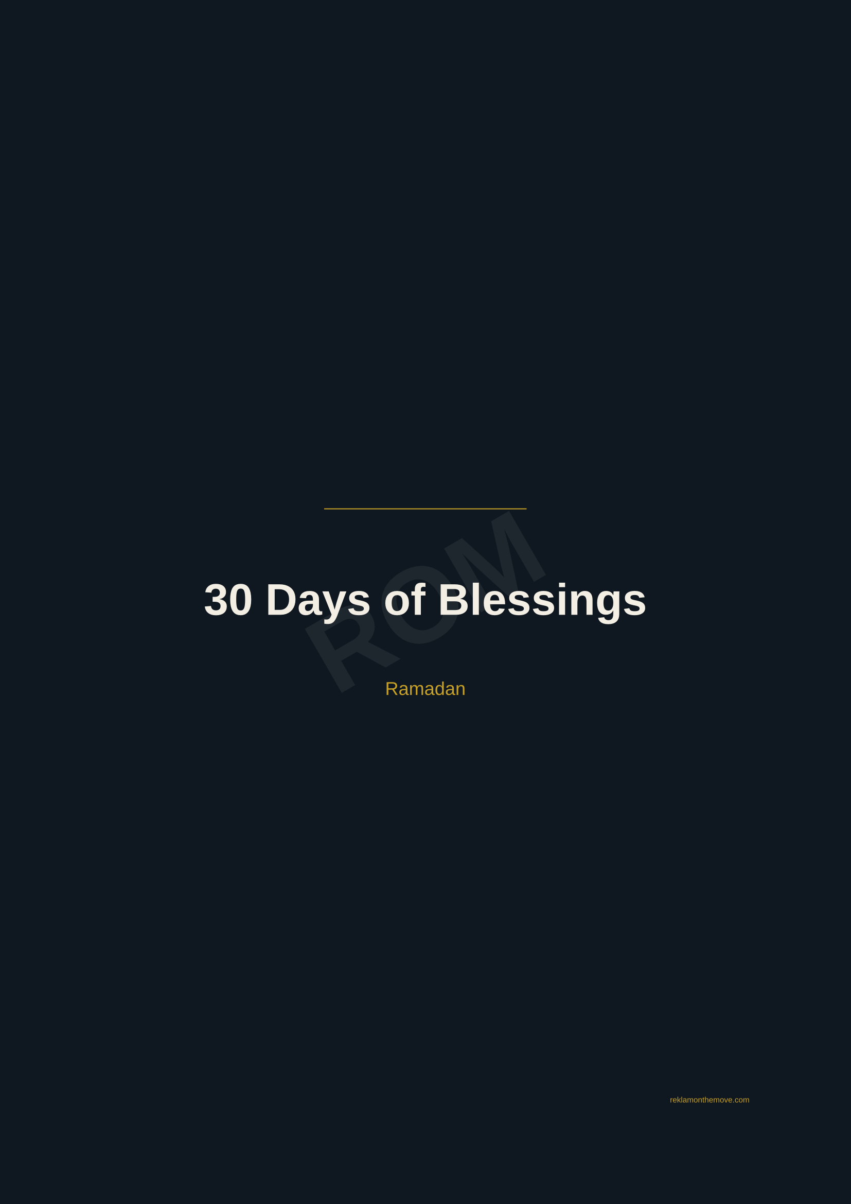 30 Days of Blessings · Gece — ROM dijital ürün önizlemesi (filigranlı)