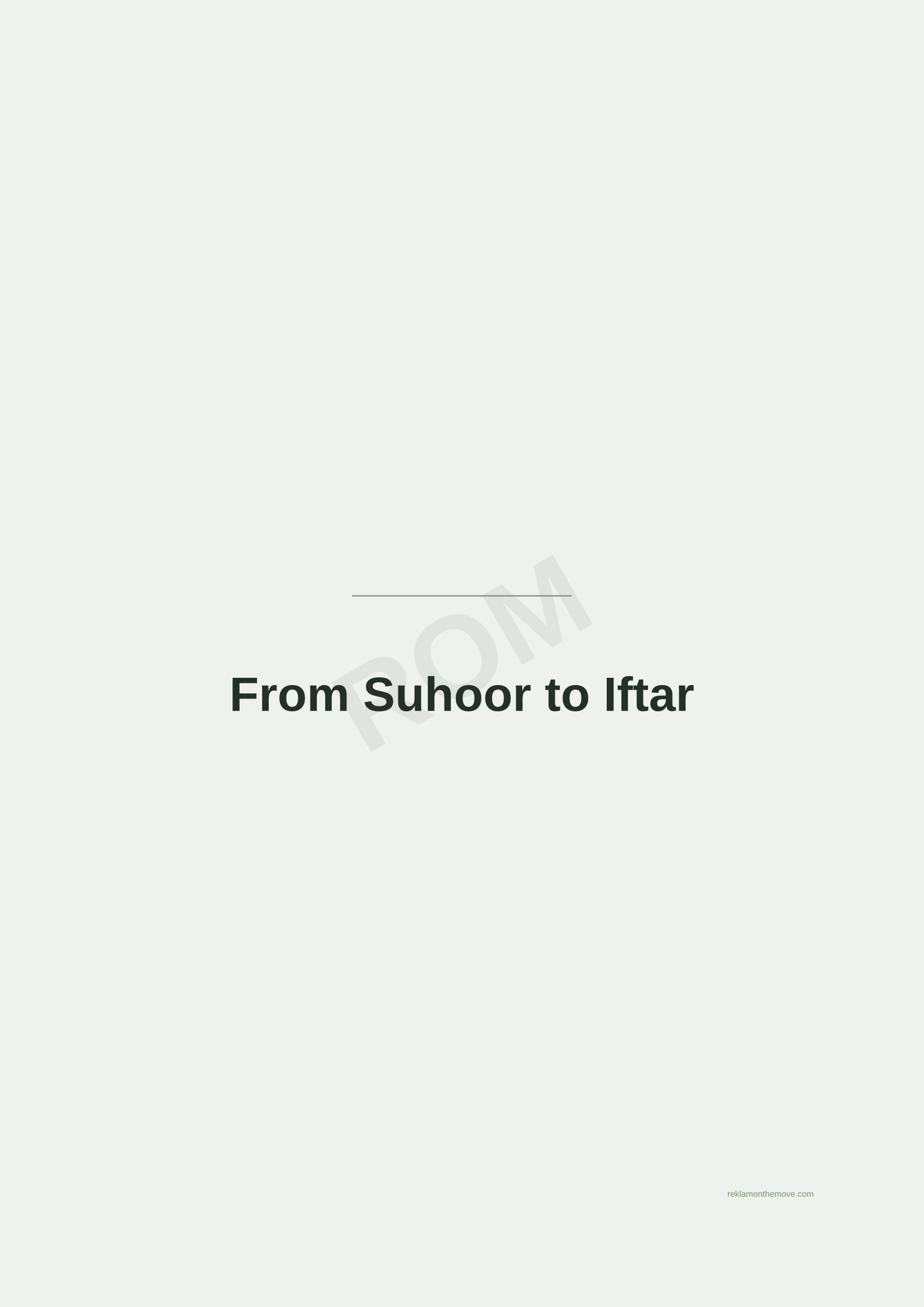 From Suhoor to Iftar · Adaçayı — ROM dijital ürün önizlemesi (filigranlı)