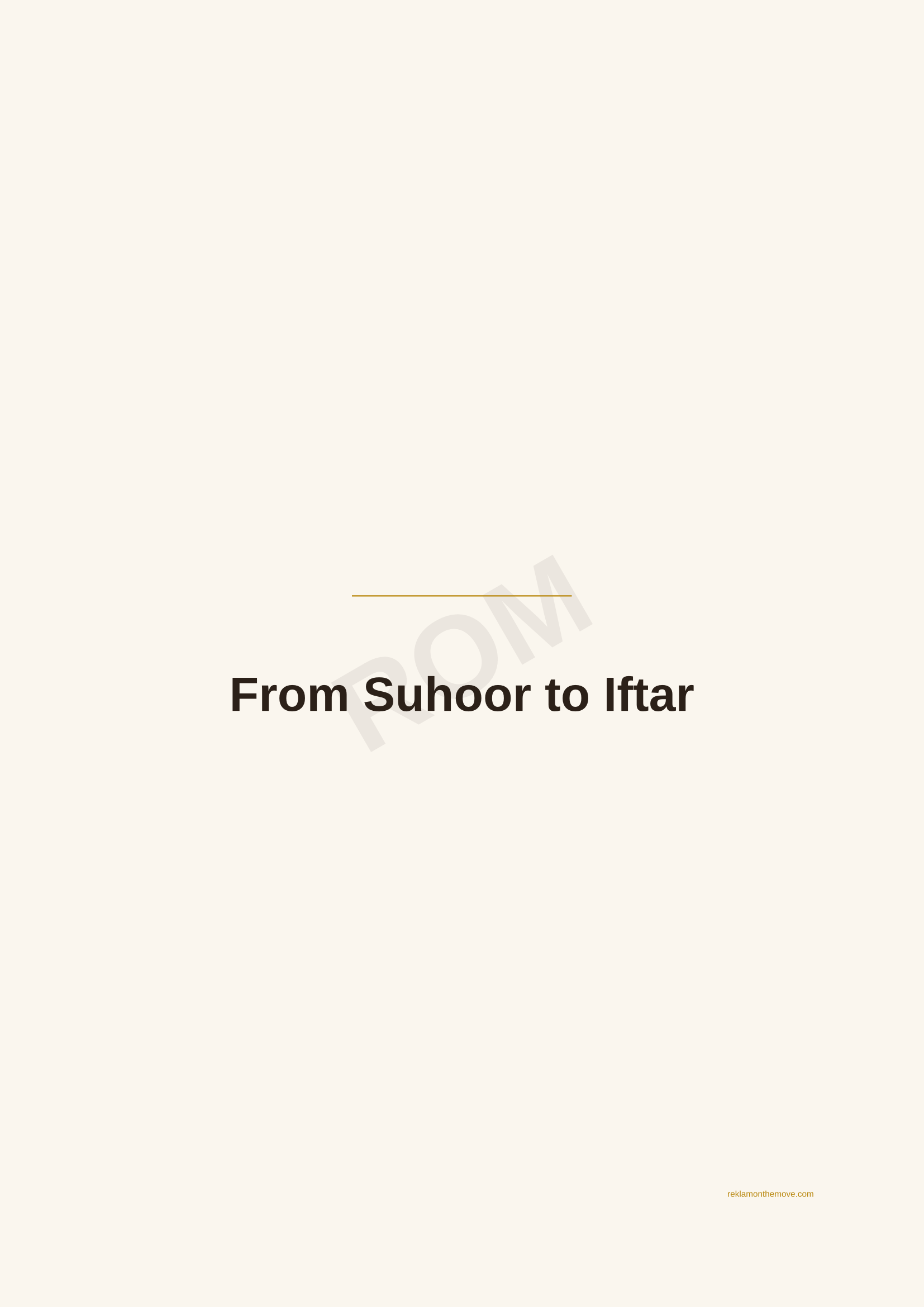 From Suhoor to Iftar · Espresso — ROM dijital ürün önizlemesi (filigranlı)