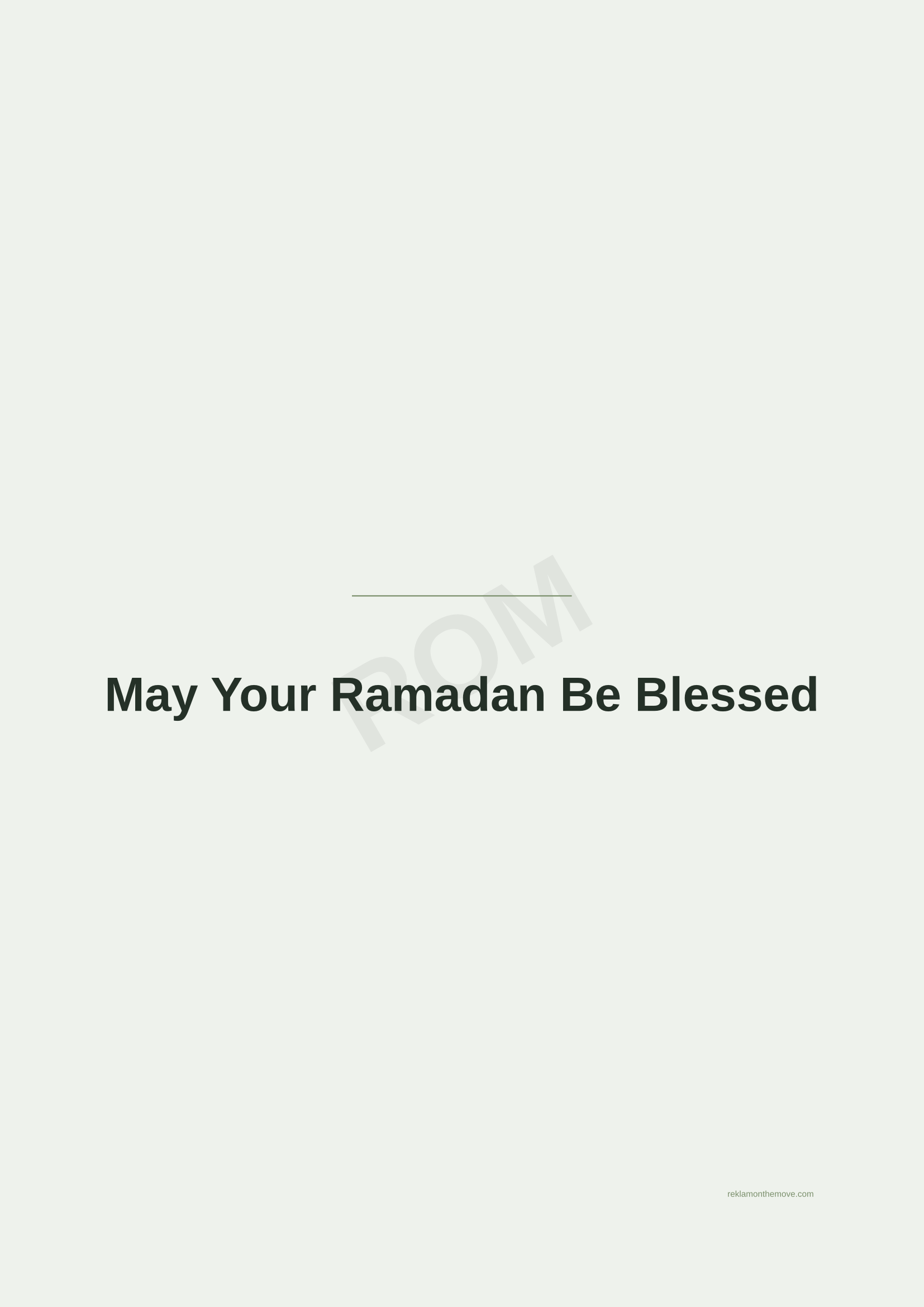 May Your Ramadan Be Blessed · Adaçayı — ROM dijital ürün önizlemesi (filigranlı)