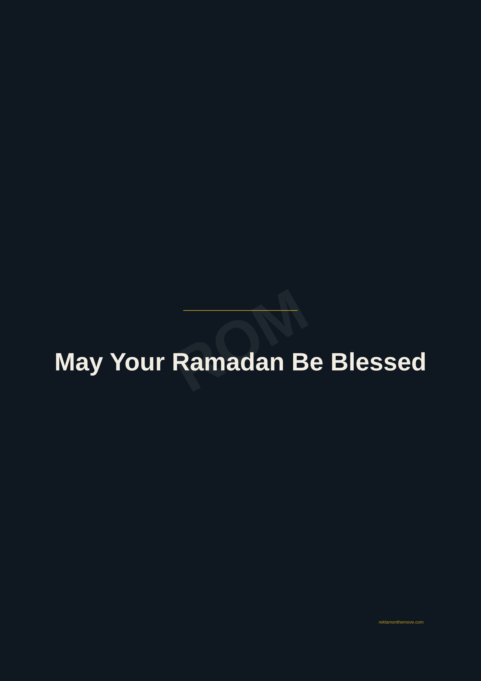 May Your Ramadan Be Blessed · Gece — ROM dijital ürün önizlemesi (filigranlı)