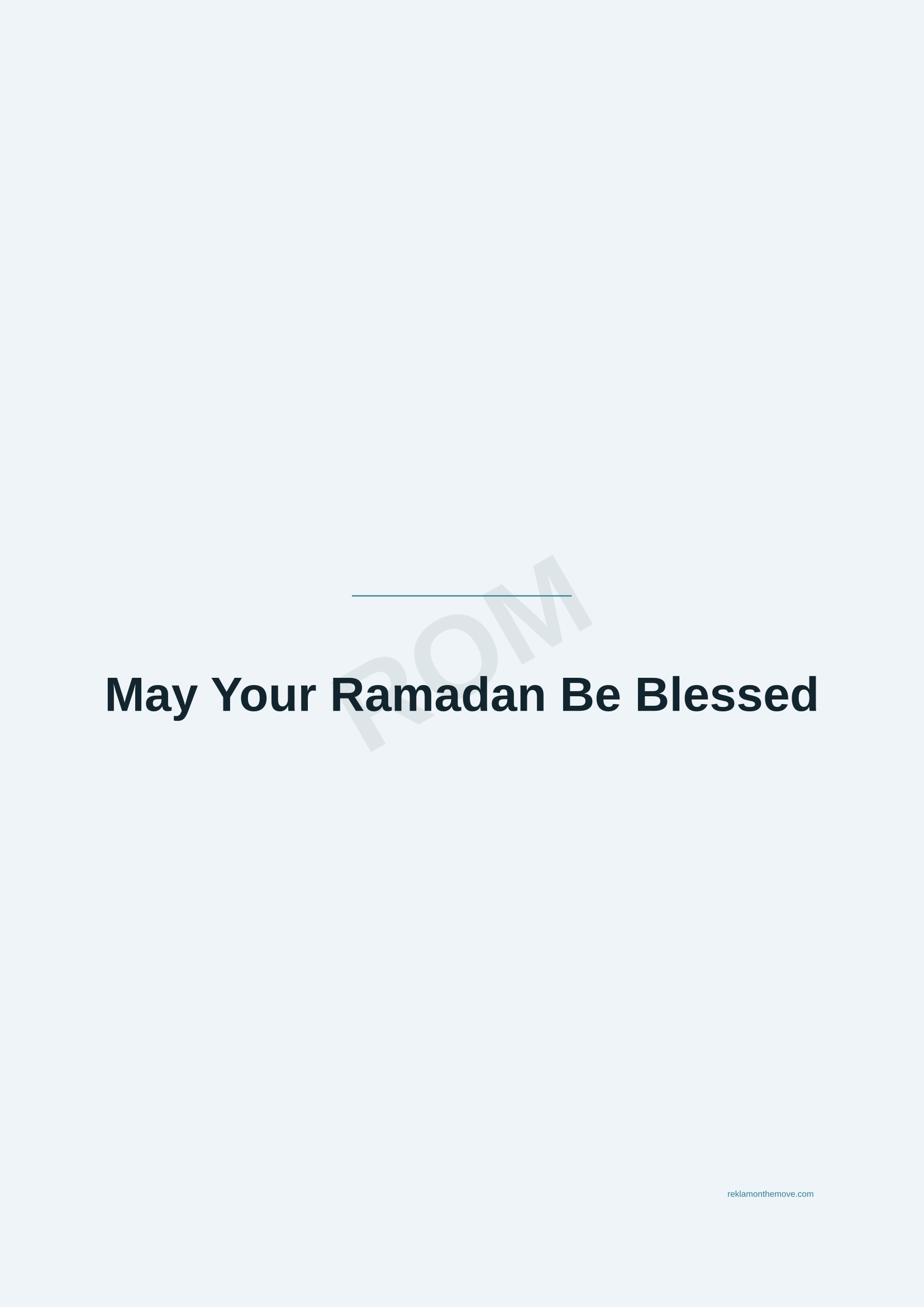 May Your Ramadan Be Blessed · Okyanus — ROM dijital ürün önizlemesi (filigranlı)