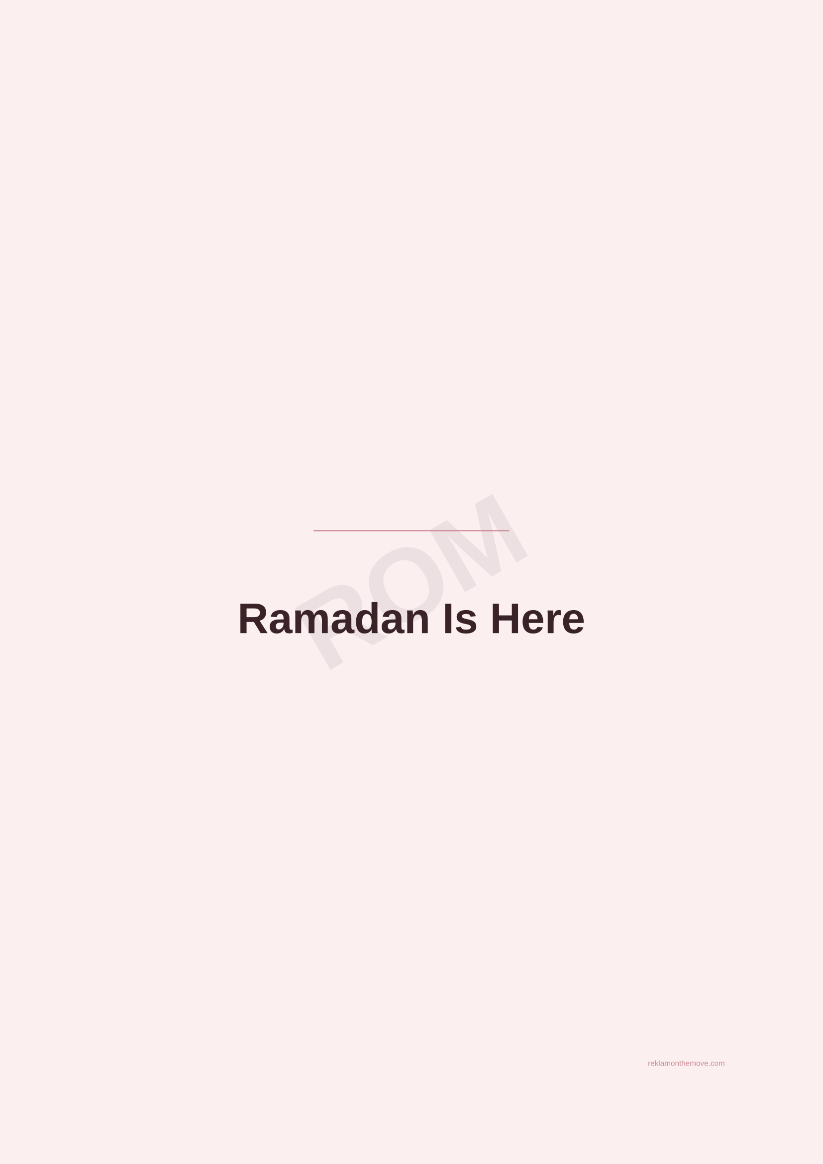 Ramadan Is Here · Gül — ROM dijital ürün önizlemesi (filigranlı)