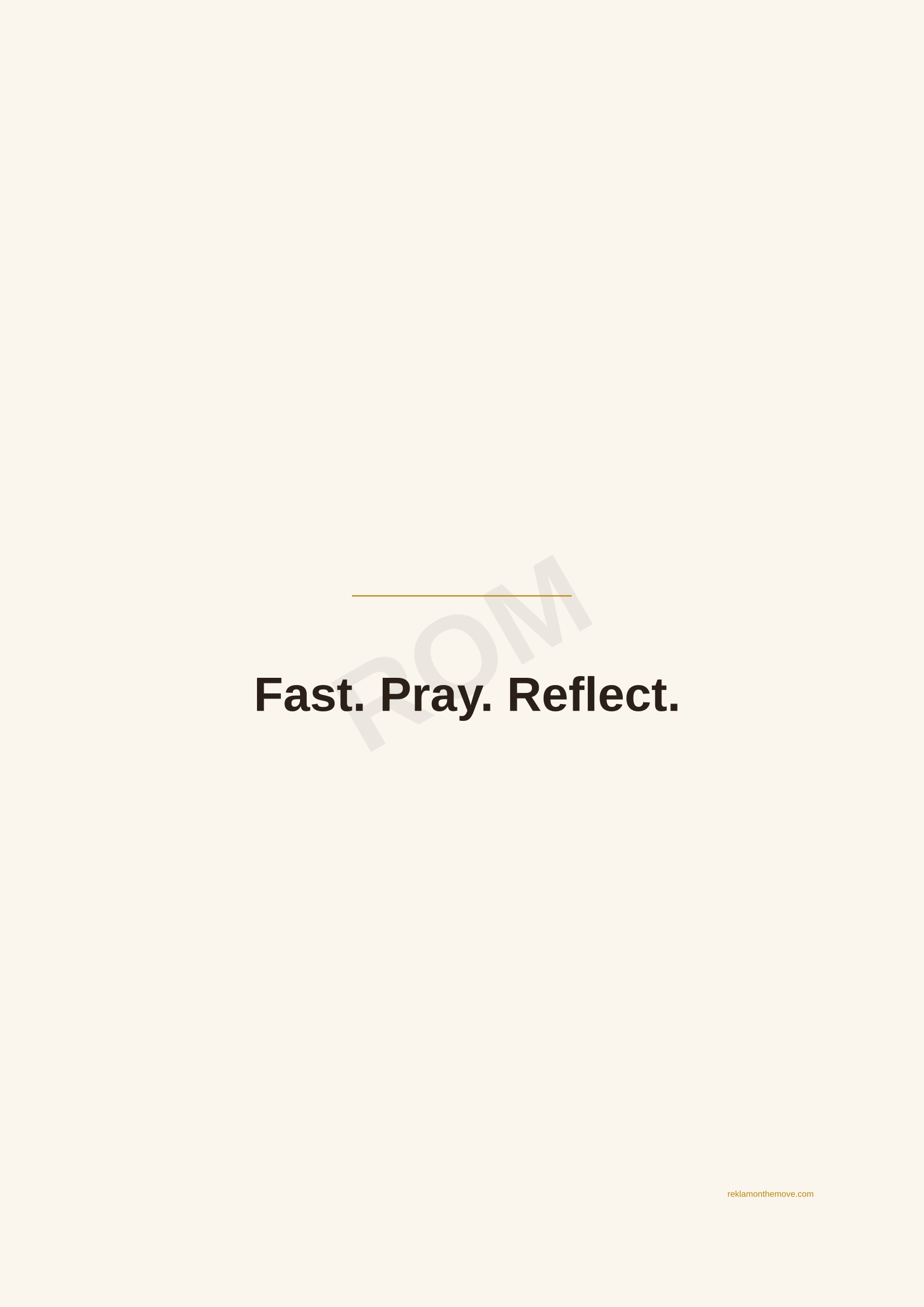 Fast. Pray. Reflect. · Espresso — ROM dijital ürün önizlemesi (filigranlı)