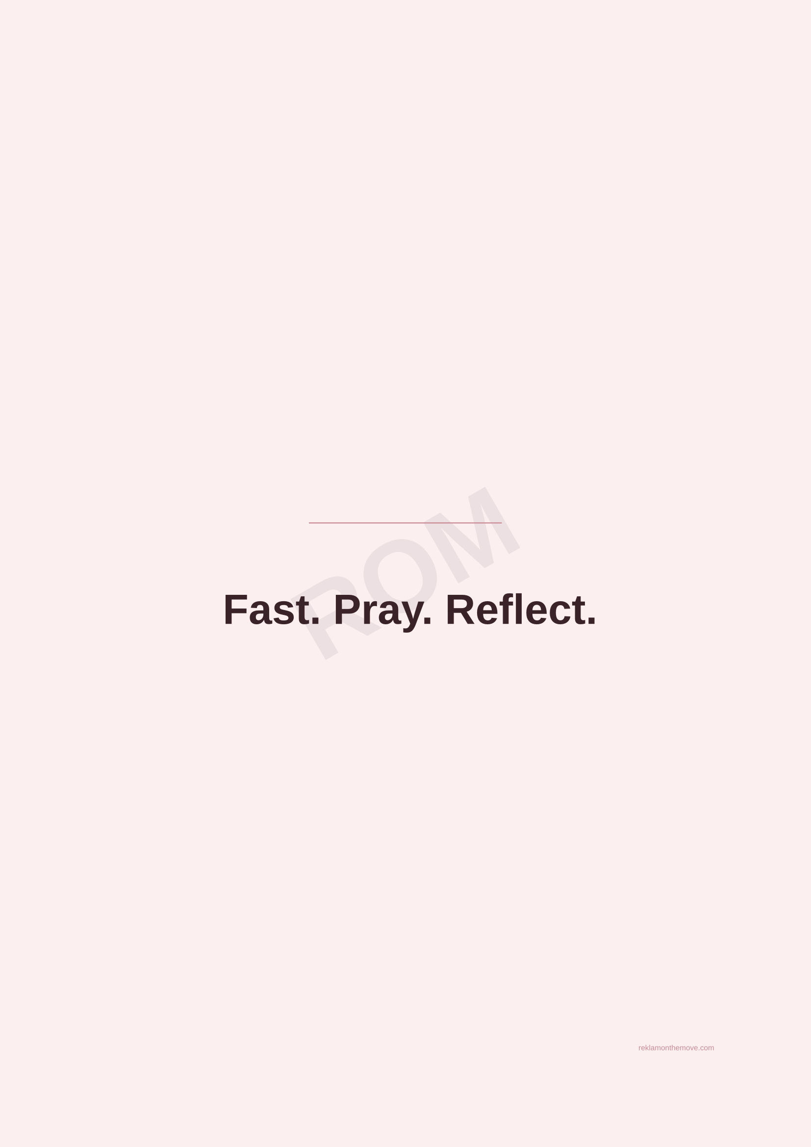 Fast. Pray. Reflect. · Gül — ROM dijital ürün önizlemesi (filigranlı)