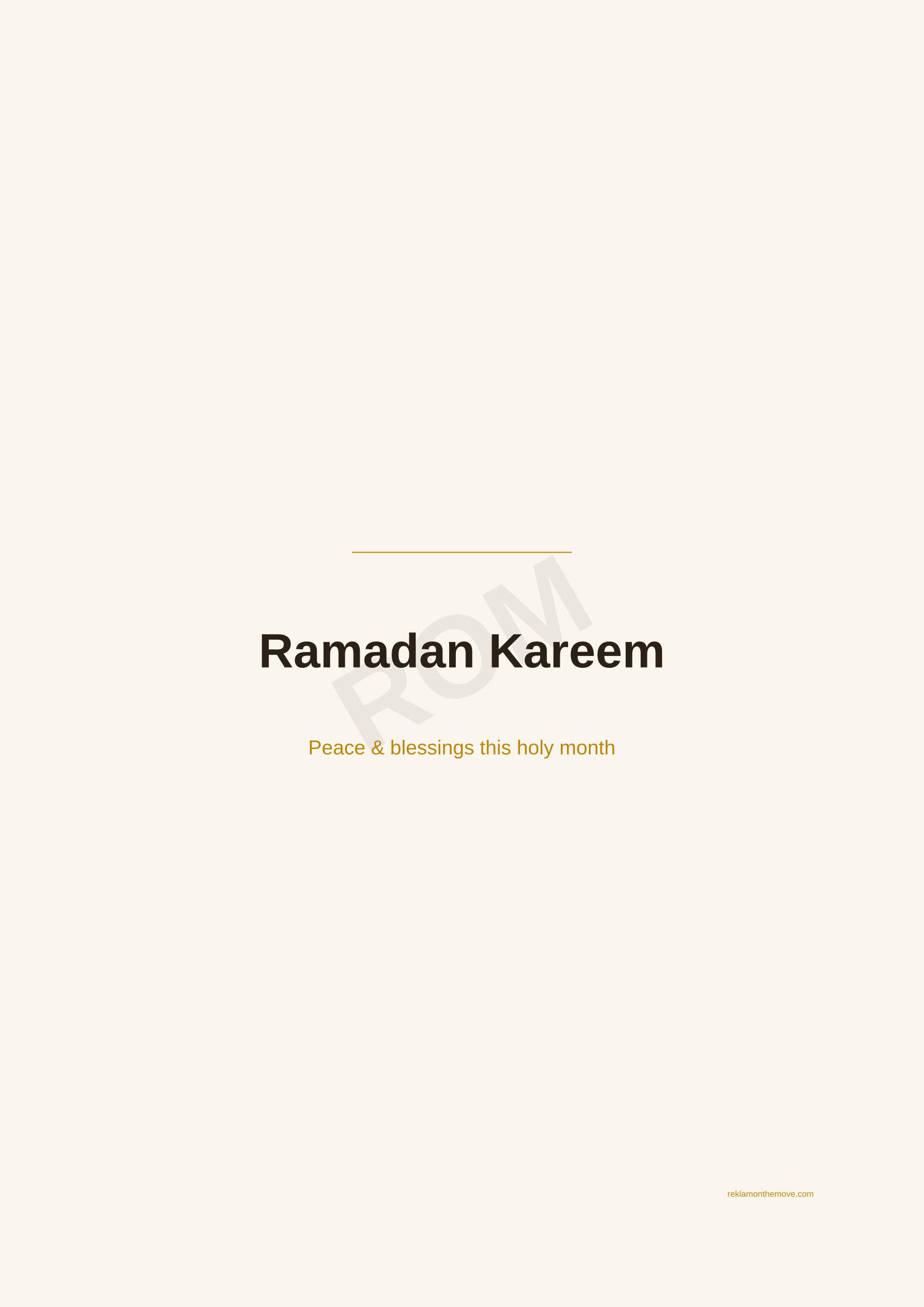 Ramadan Kareem · Espresso — ROM dijital ürün önizlemesi (filigranlı)