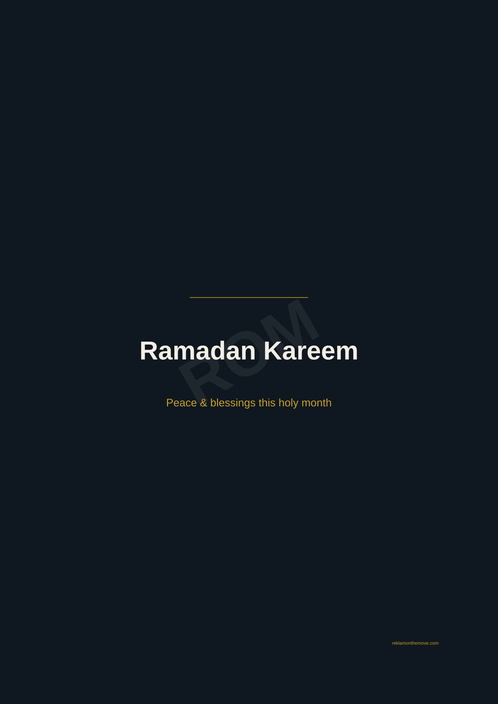 Ramadan Kareem · Gece — ROM dijital ürün önizlemesi (filigranlı)