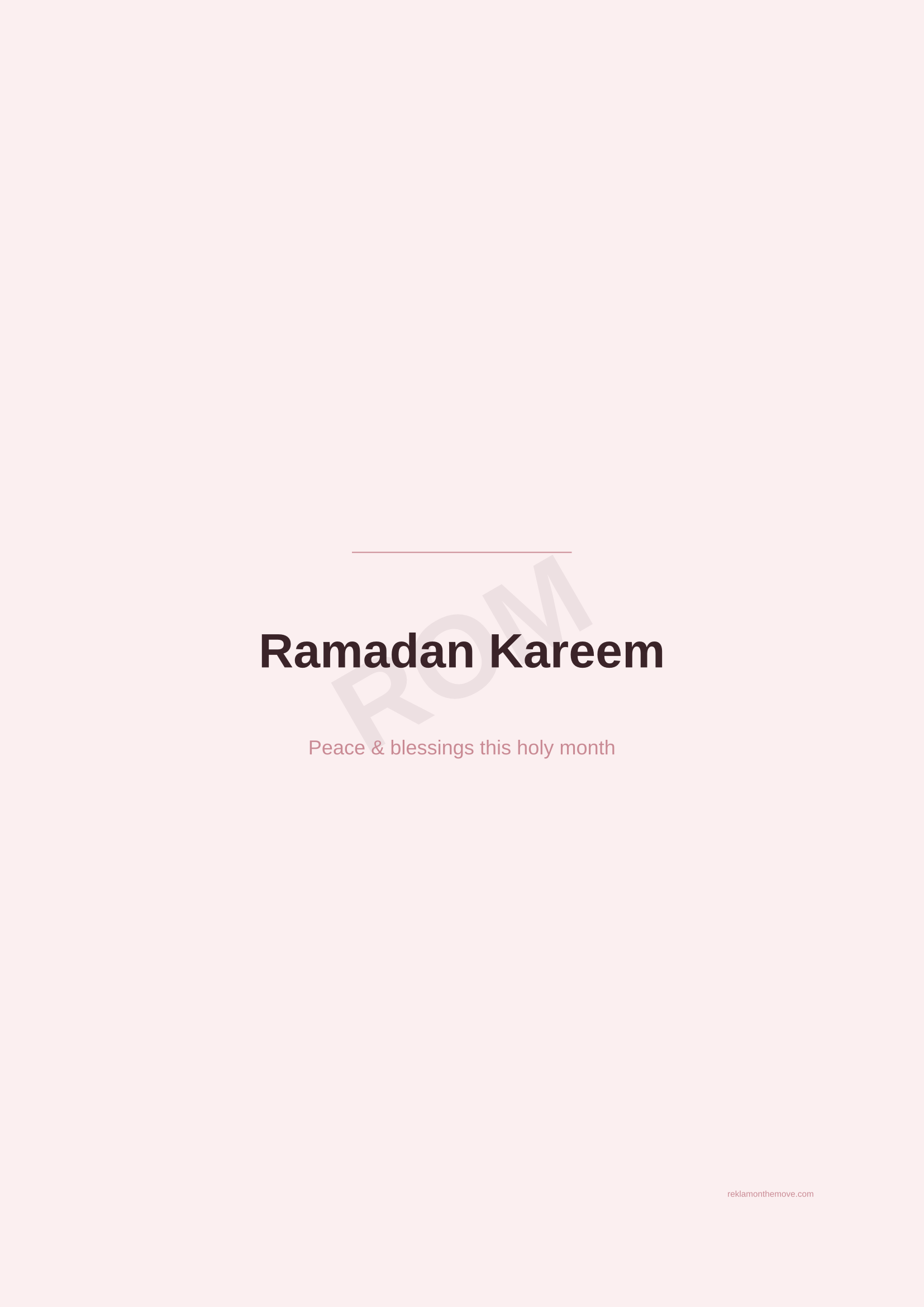 Ramadan Kareem · Gül — ROM dijital ürün önizlemesi (filigranlı)