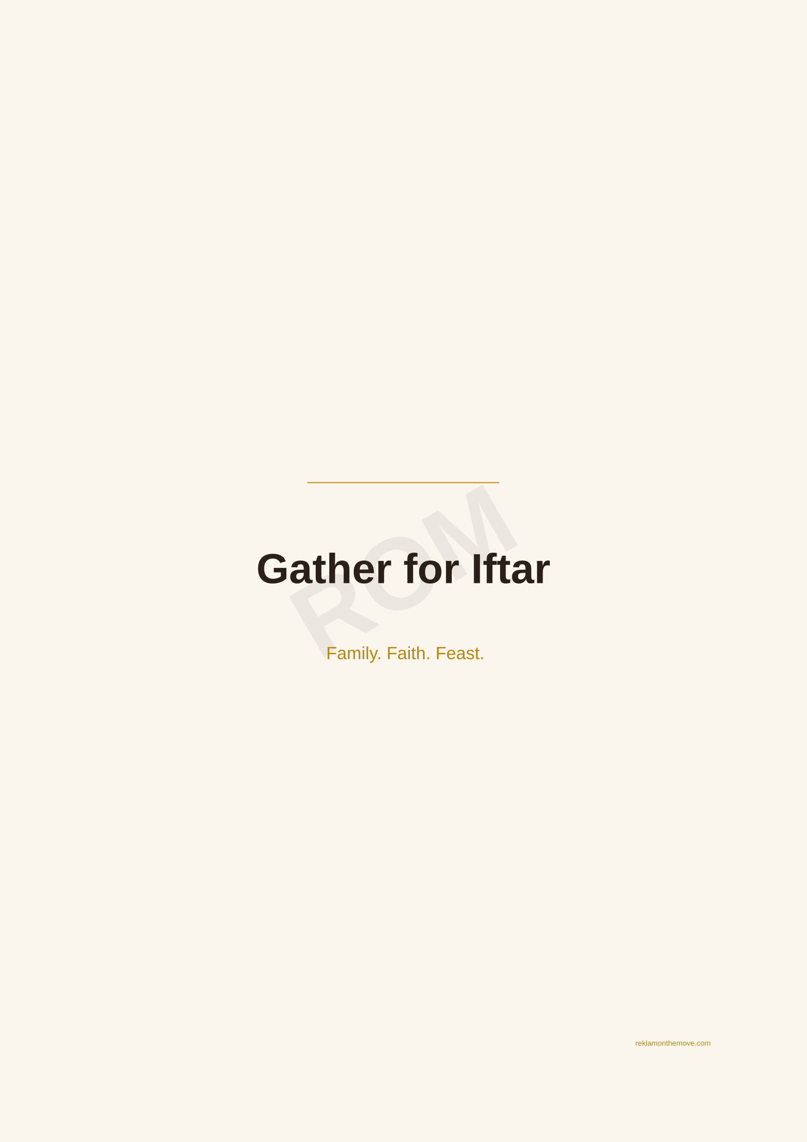 Gather for Iftar · Espresso — ROM dijital ürün önizlemesi (filigranlı)