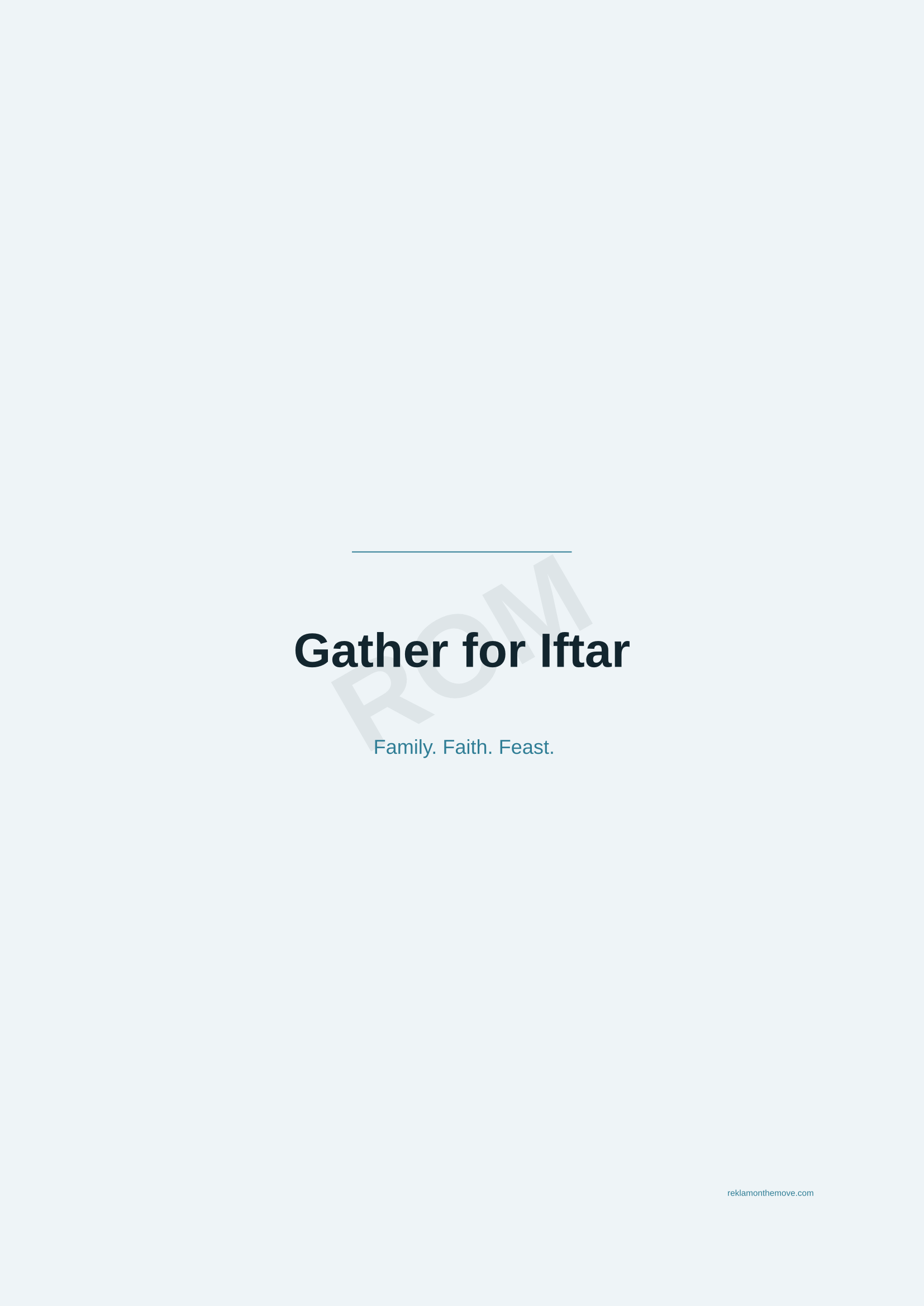 Gather for Iftar · Okyanus — ROM dijital ürün önizlemesi (filigranlı)