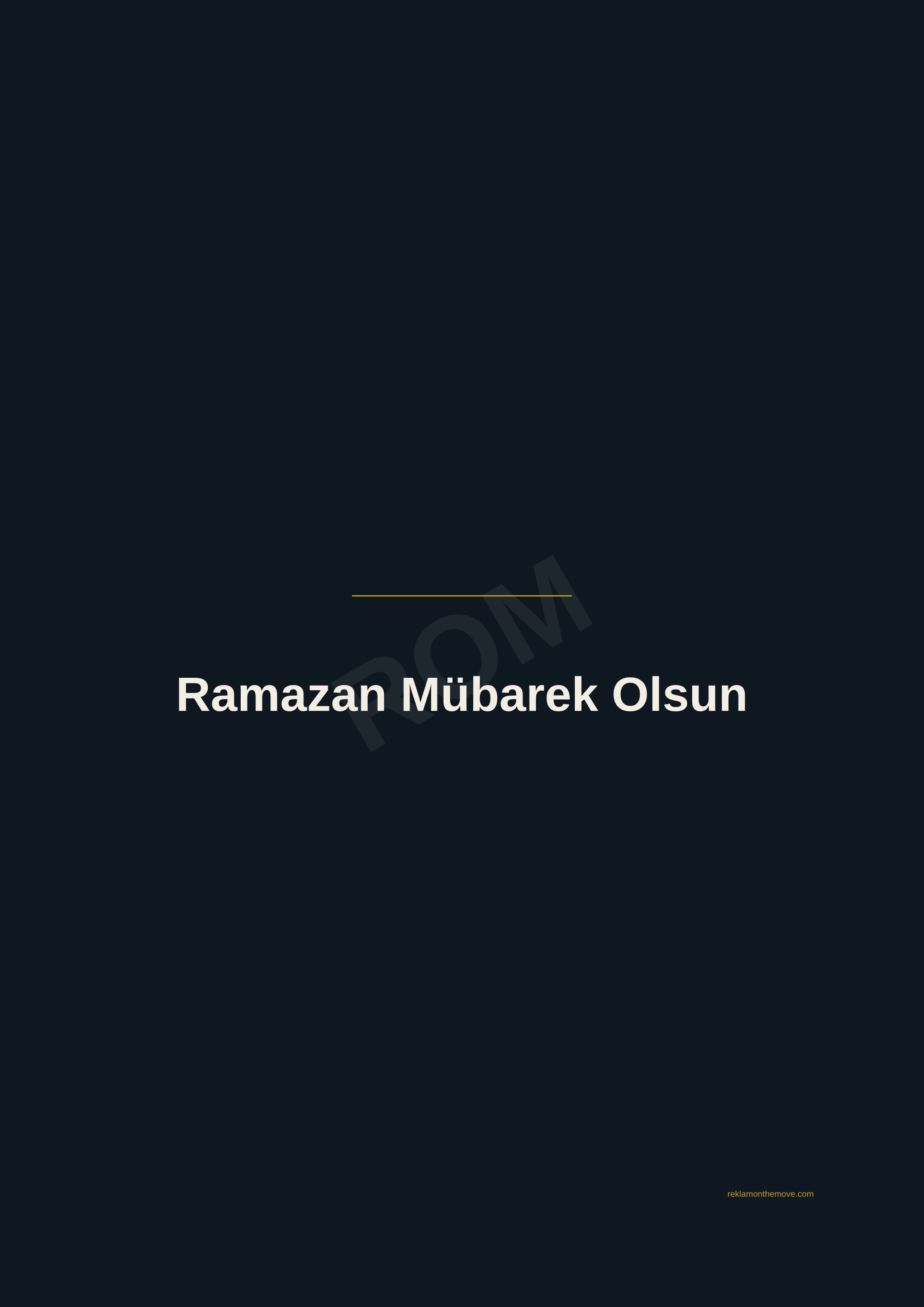 Ramazan Mübarek Olsun · Gece — ROM dijital ürün önizlemesi (filigranlı)