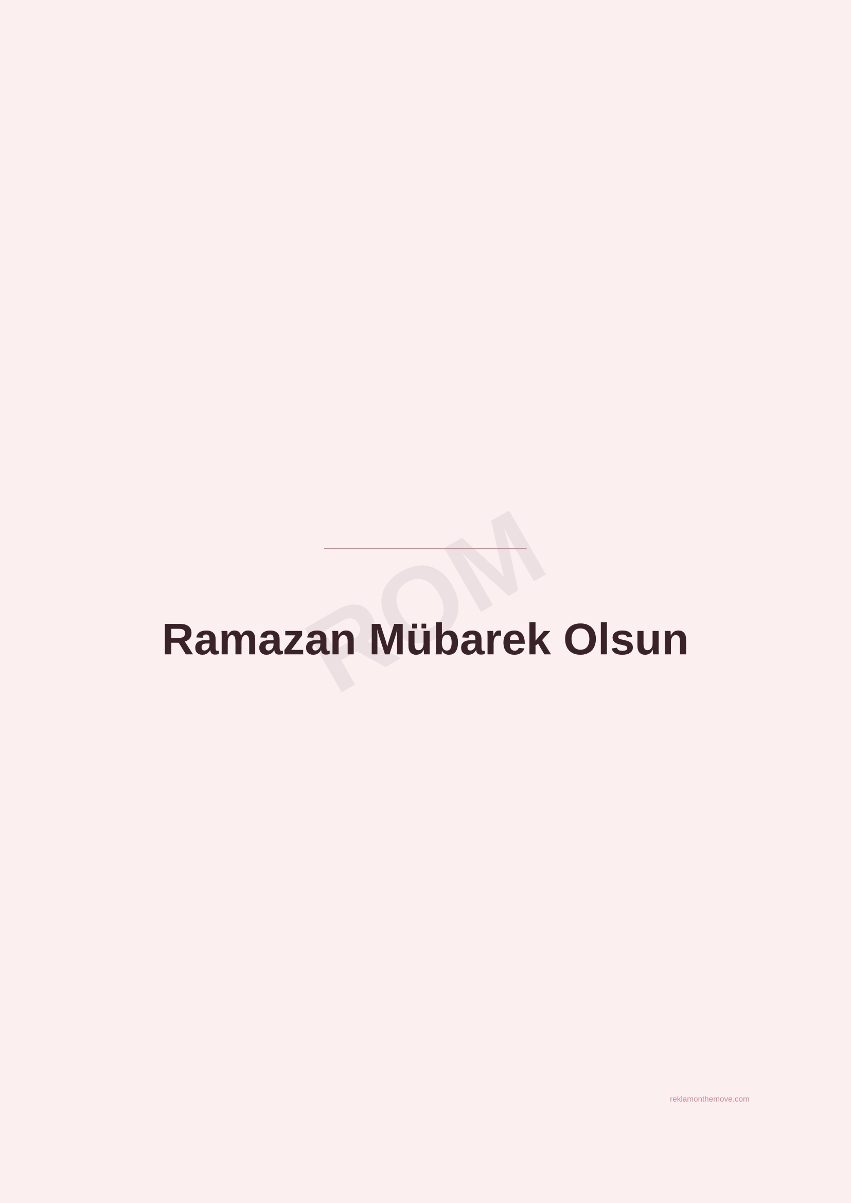 Ramazan Mübarek Olsun · Gül — ROM dijital ürün önizlemesi (filigranlı)