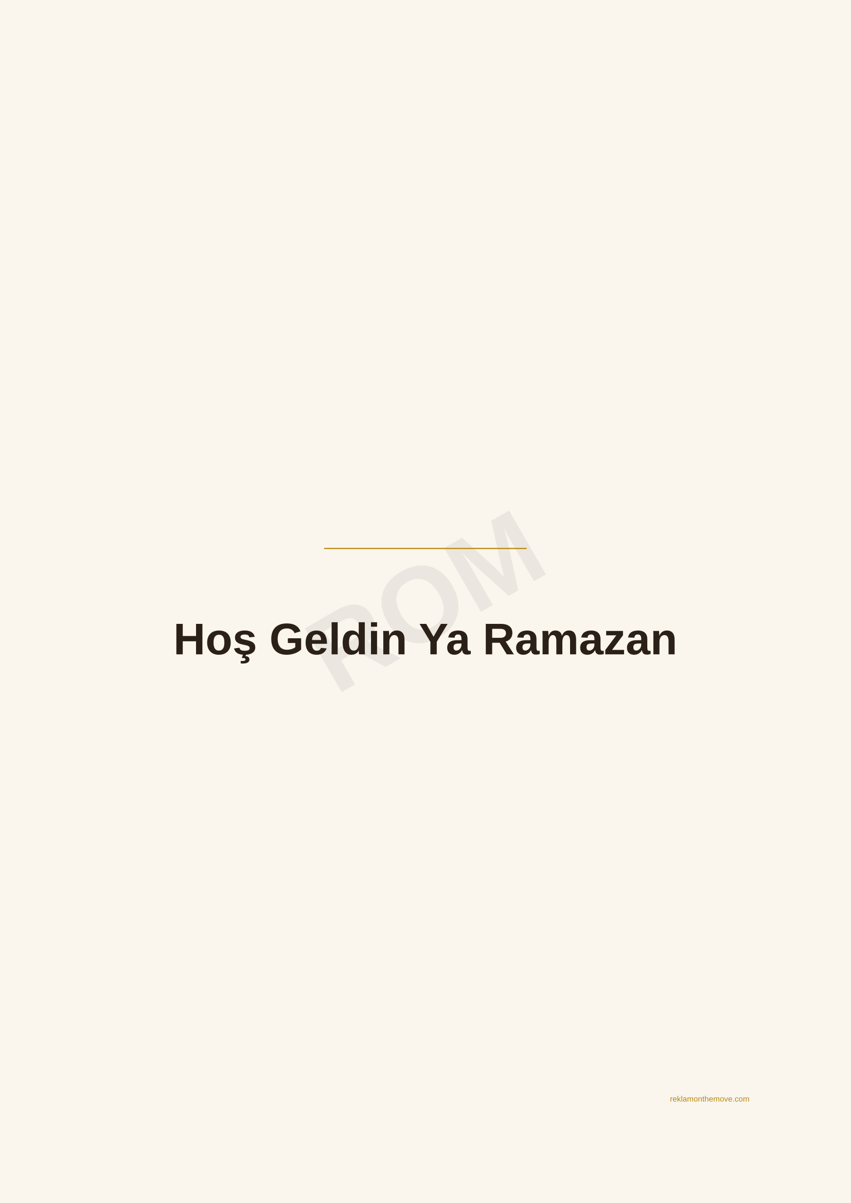 Hoş Geldin Ya Ramazan · Espresso — ROM dijital ürün önizlemesi (filigranlı)