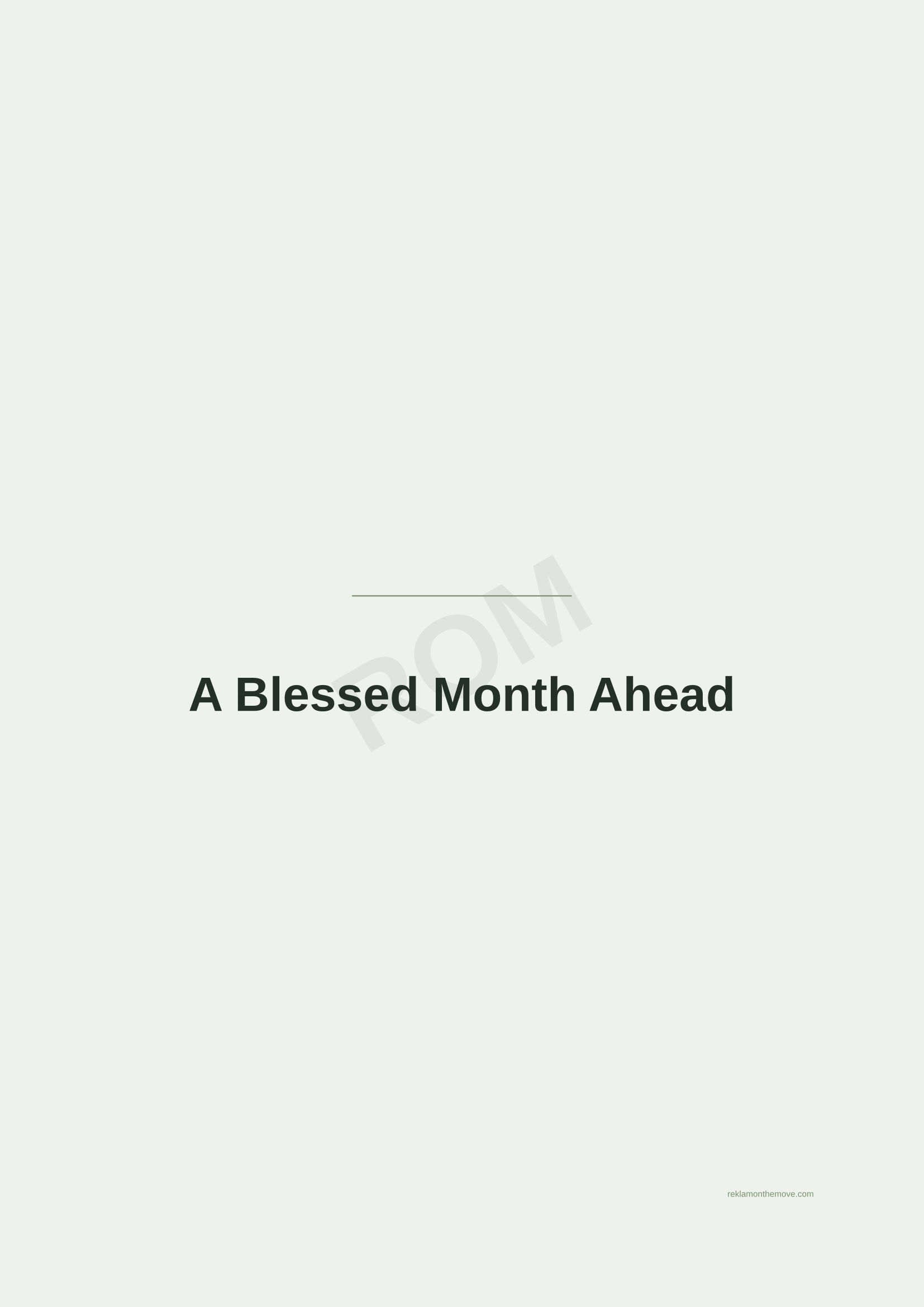 A Blessed Month Ahead · Adaçayı — ROM dijital ürün önizlemesi (filigranlı)