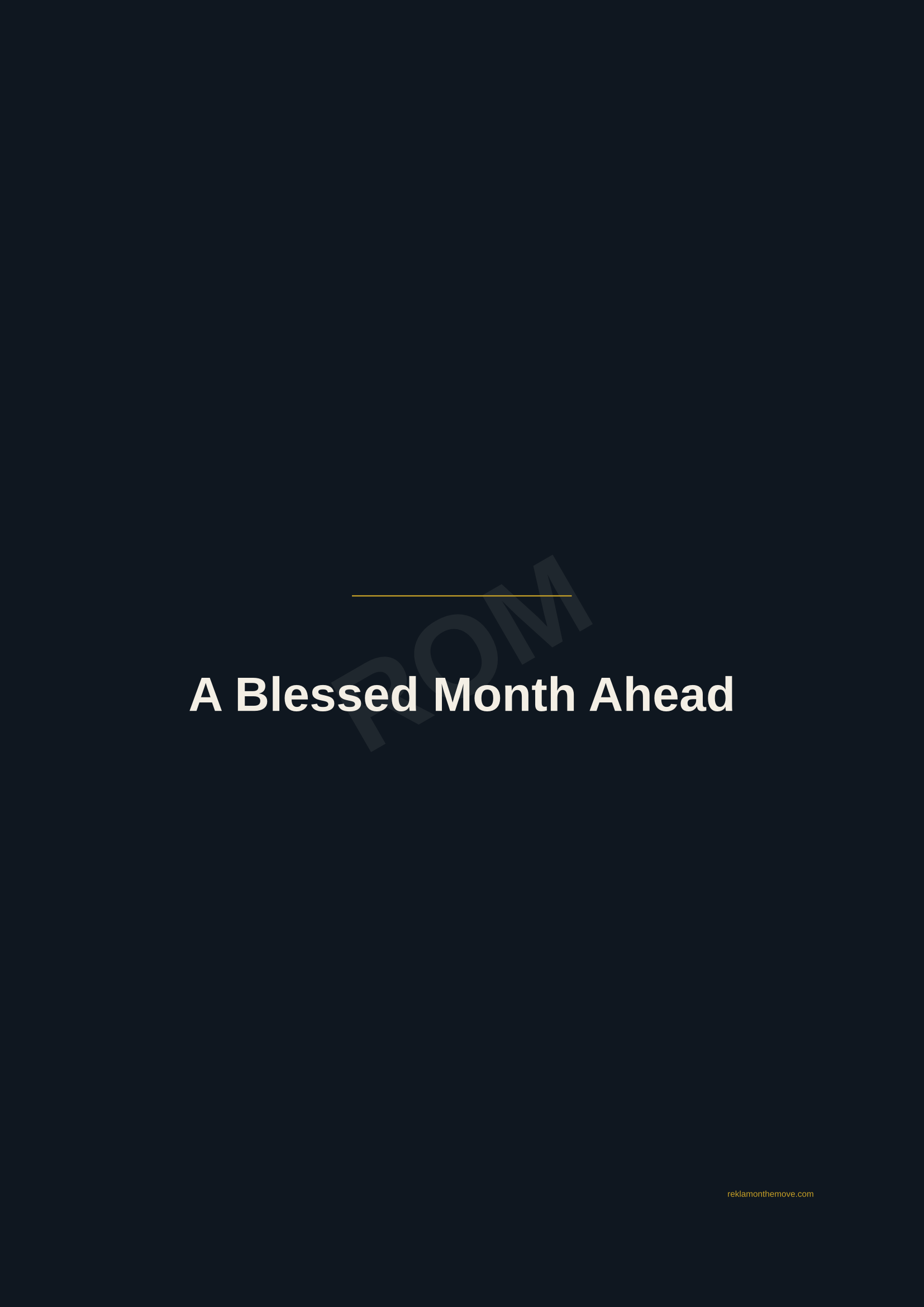 A Blessed Month Ahead · Gece — ROM dijital ürün önizlemesi (filigranlı)