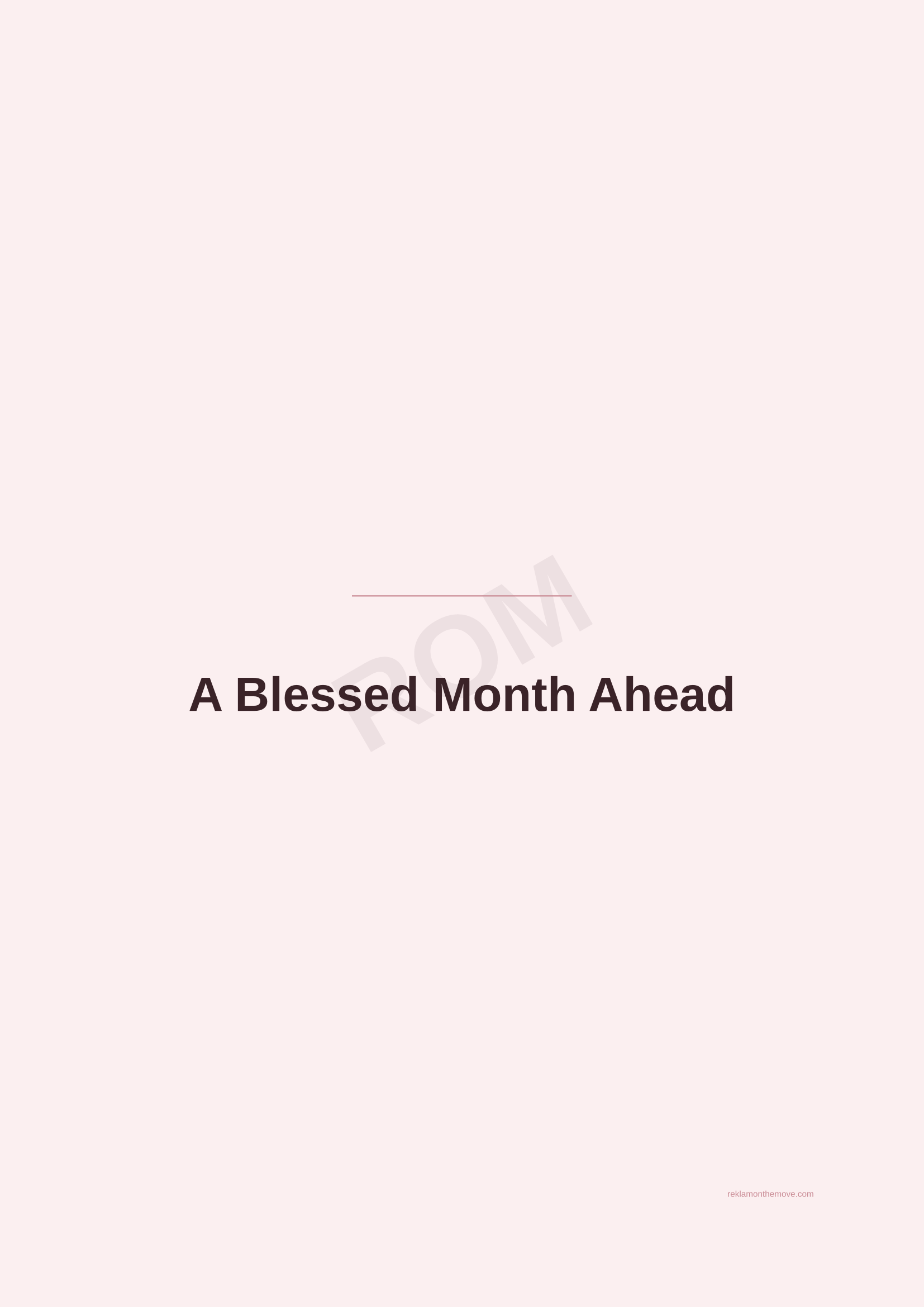 A Blessed Month Ahead · Gül — ROM dijital ürün önizlemesi (filigranlı)
