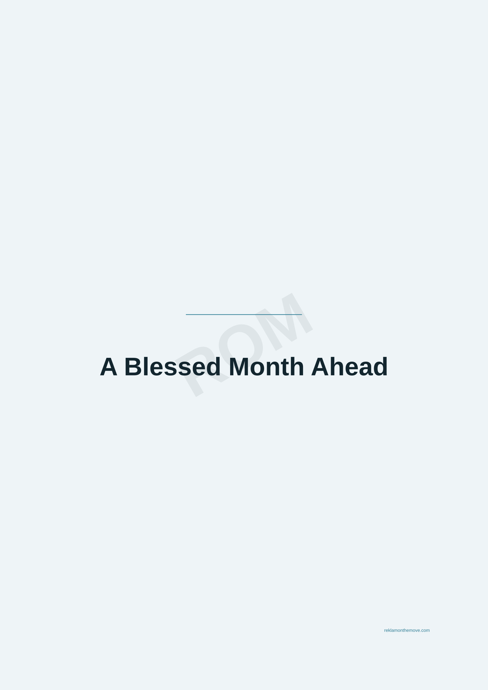 A Blessed Month Ahead · Okyanus — ROM dijital ürün önizlemesi (filigranlı)