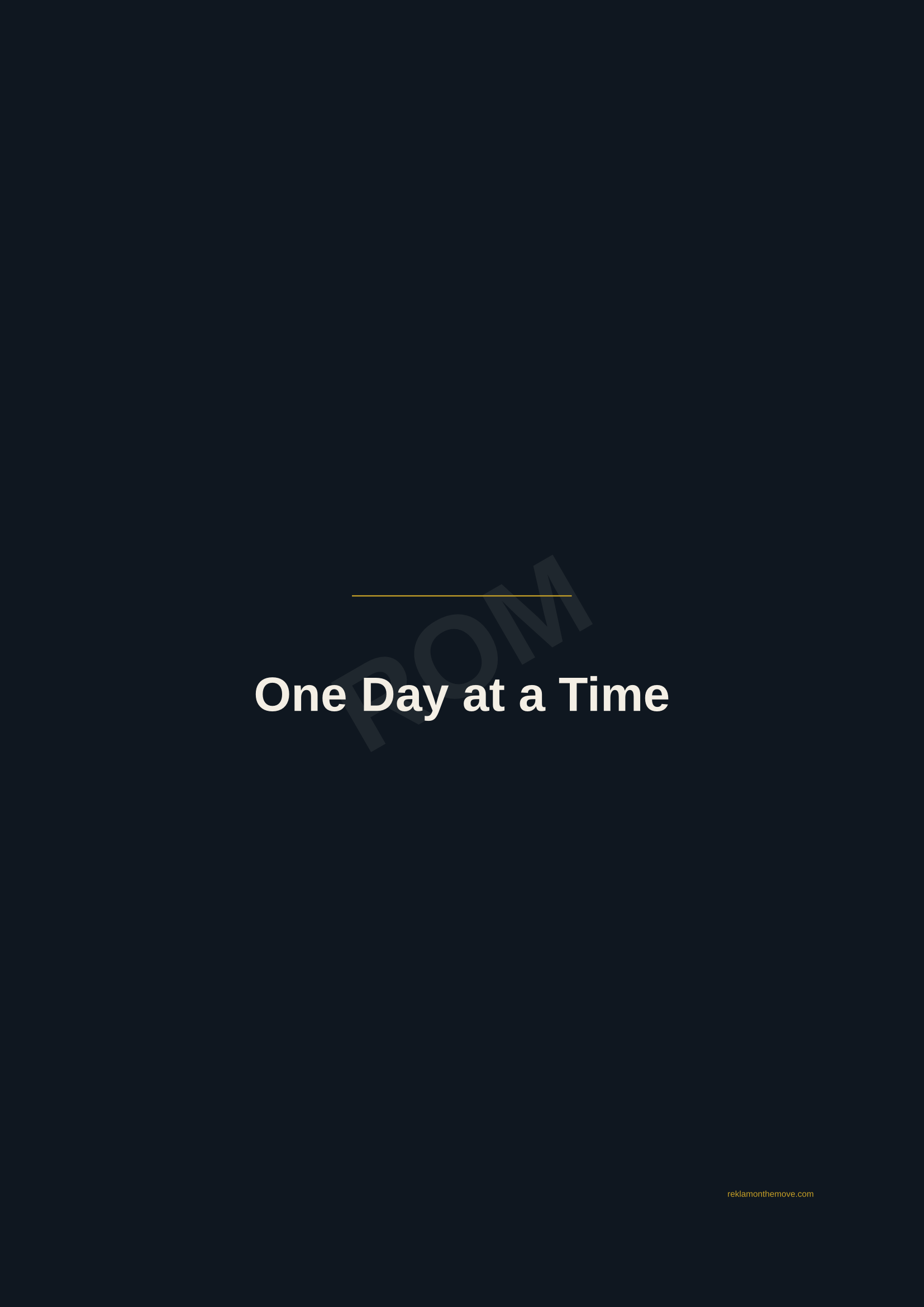 One Day at a Time · Gece — ROM dijital ürün önizlemesi (filigranlı)