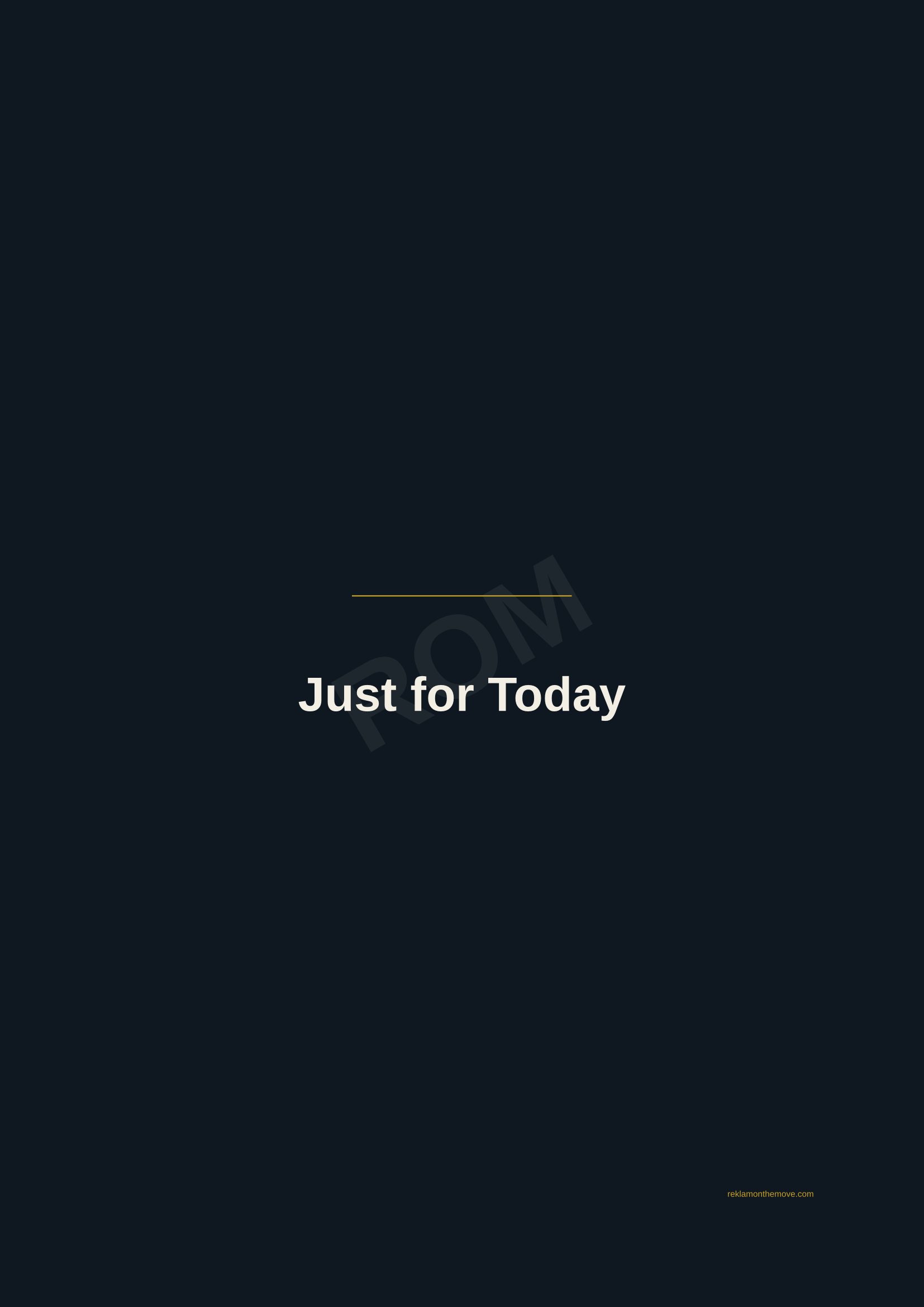 Just for Today · Gece — ROM dijital ürün önizlemesi (filigranlı)