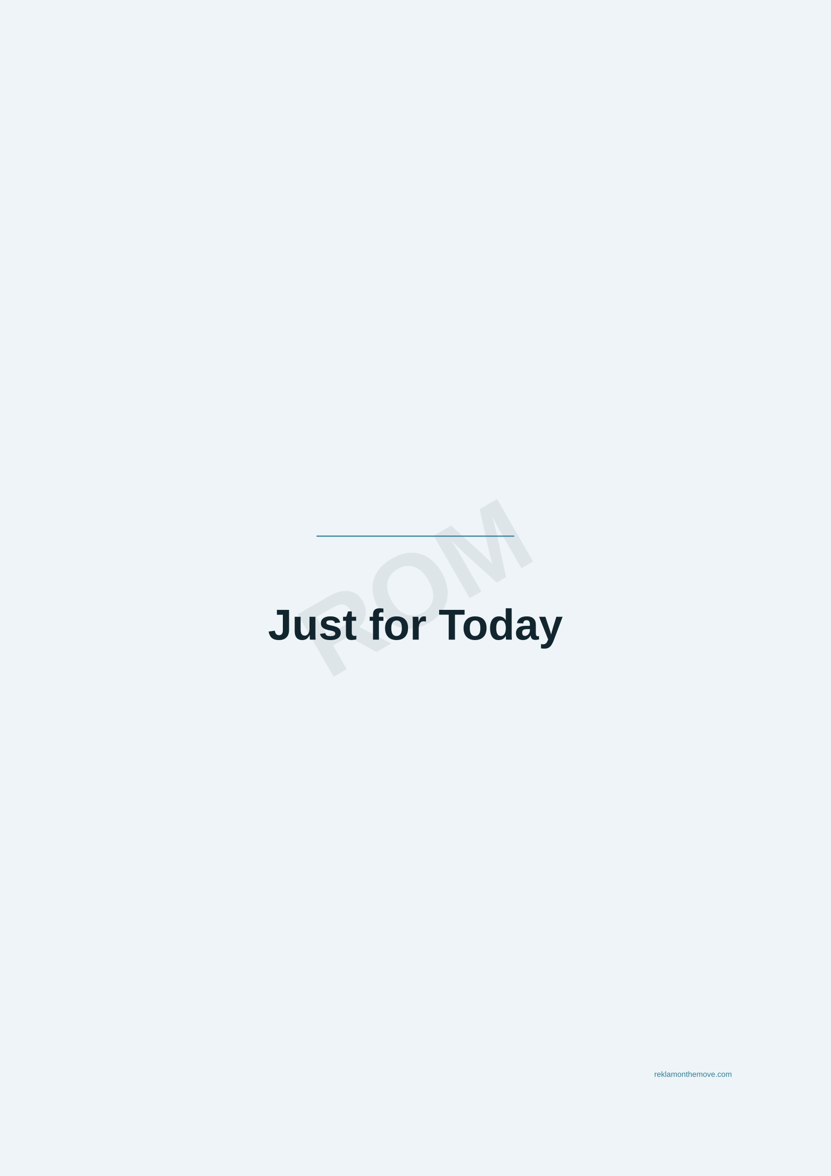 Just for Today · Okyanus — ROM dijital ürün önizlemesi (filigranlı)