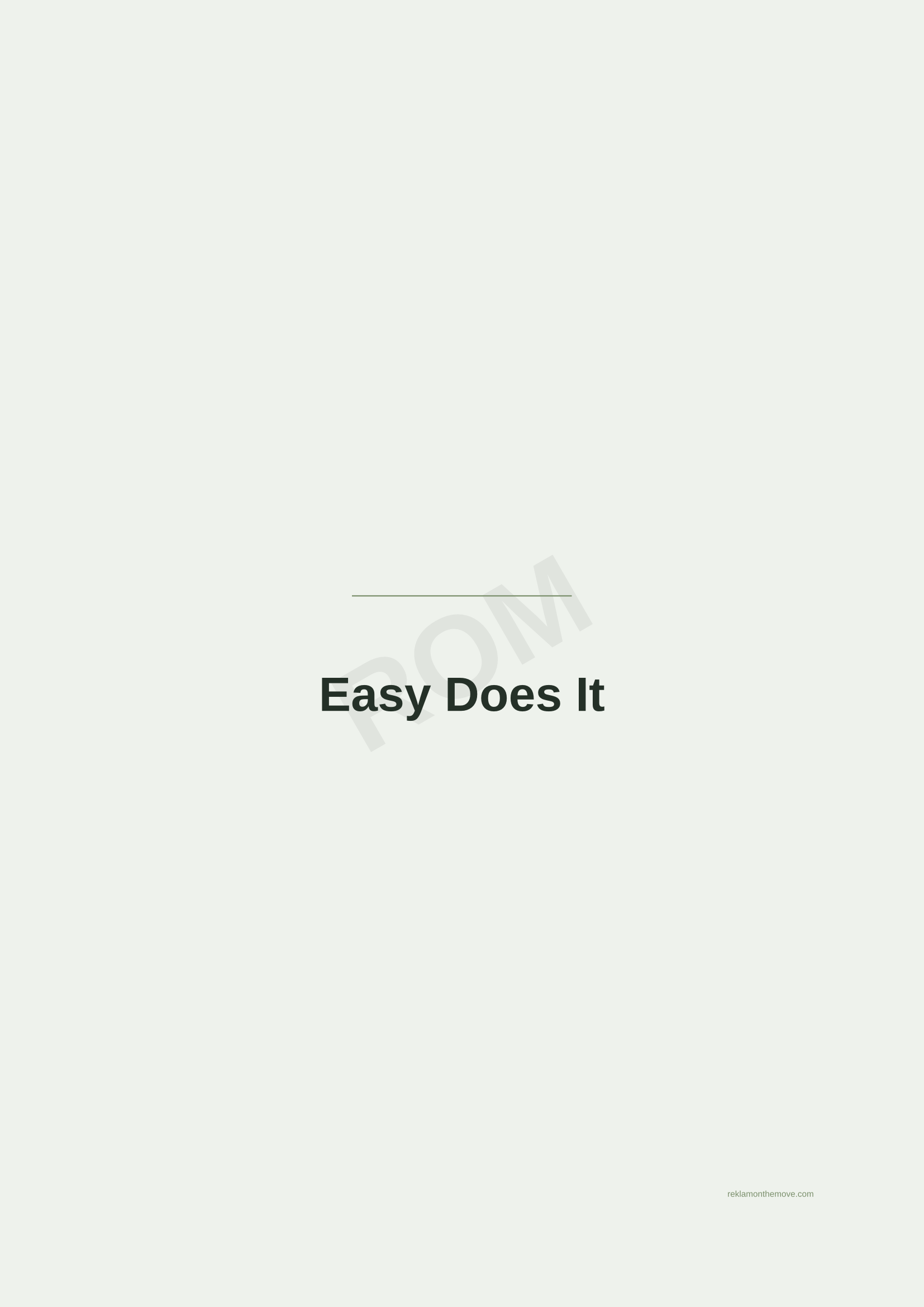Easy Does It · Adaçayı — ROM dijital ürün önizlemesi (filigranlı)