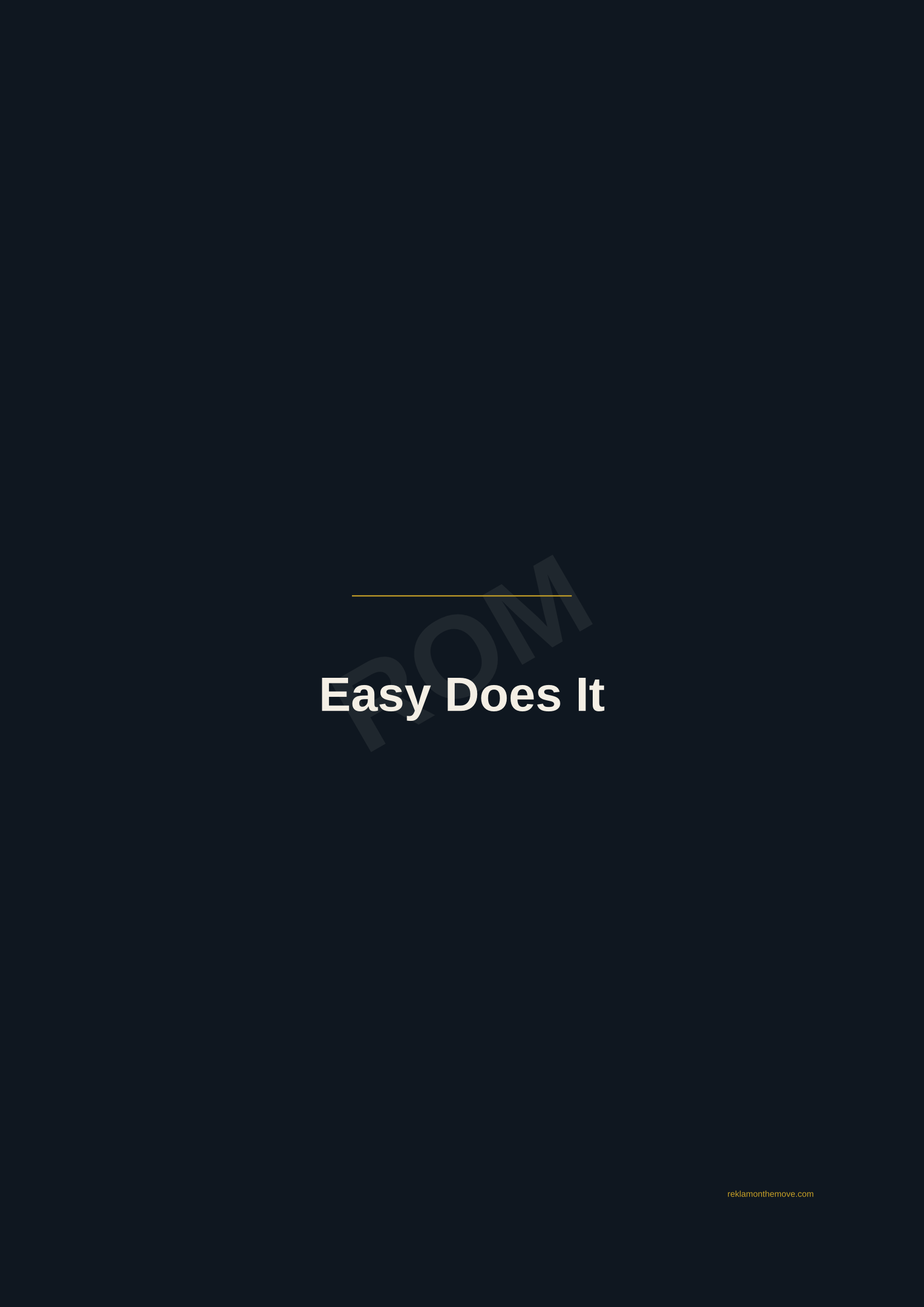 Easy Does It · Gece — ROM dijital ürün önizlemesi (filigranlı)