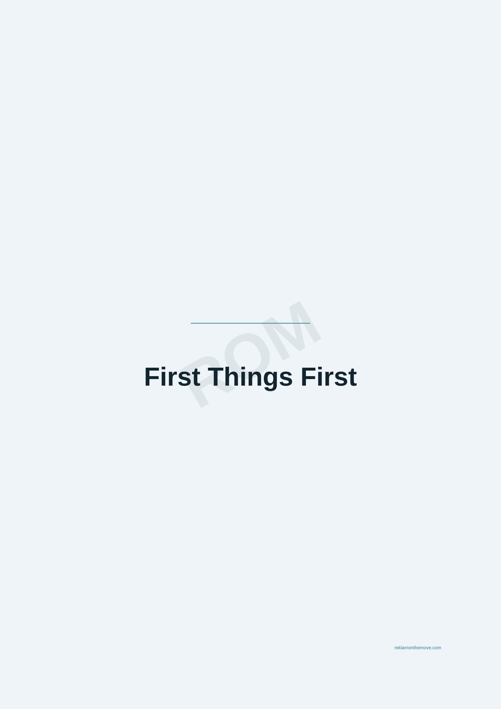 First Things First · Okyanus — ROM dijital ürün önizlemesi (filigranlı)
