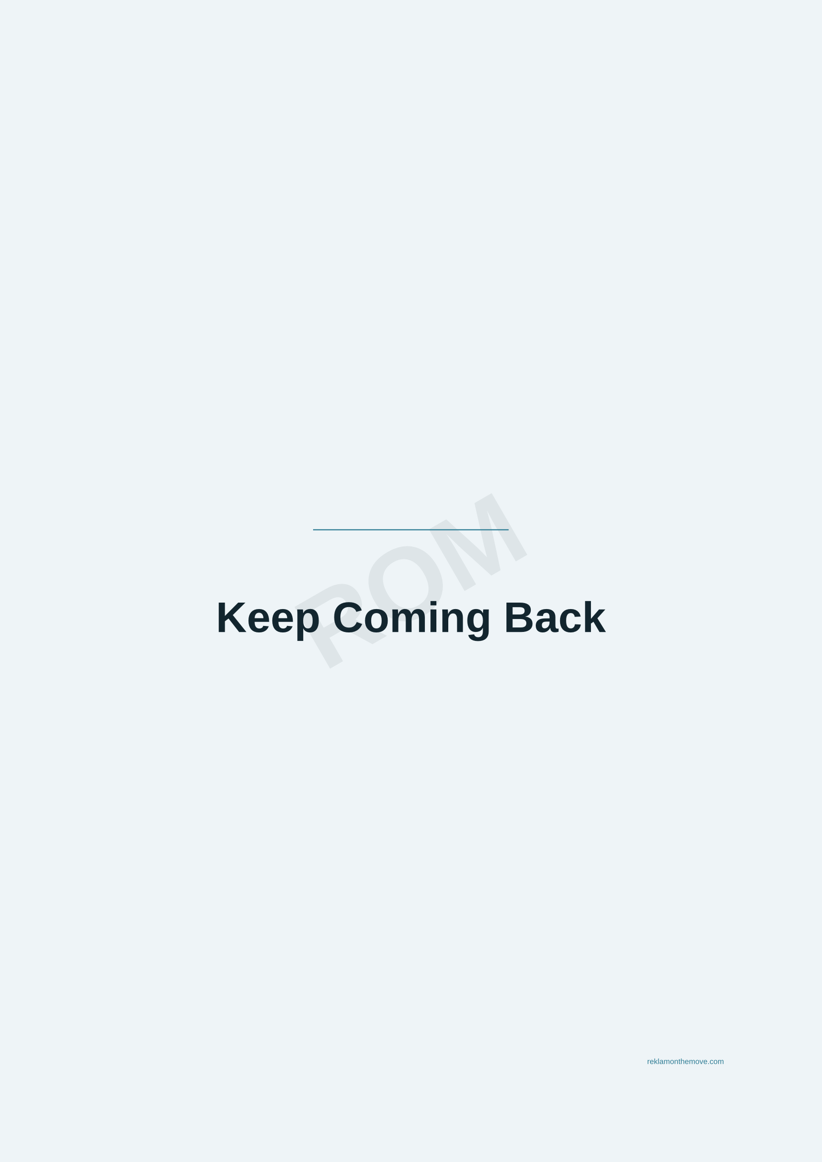 Keep Coming Back · Okyanus — ROM dijital ürün önizlemesi (filigranlı)