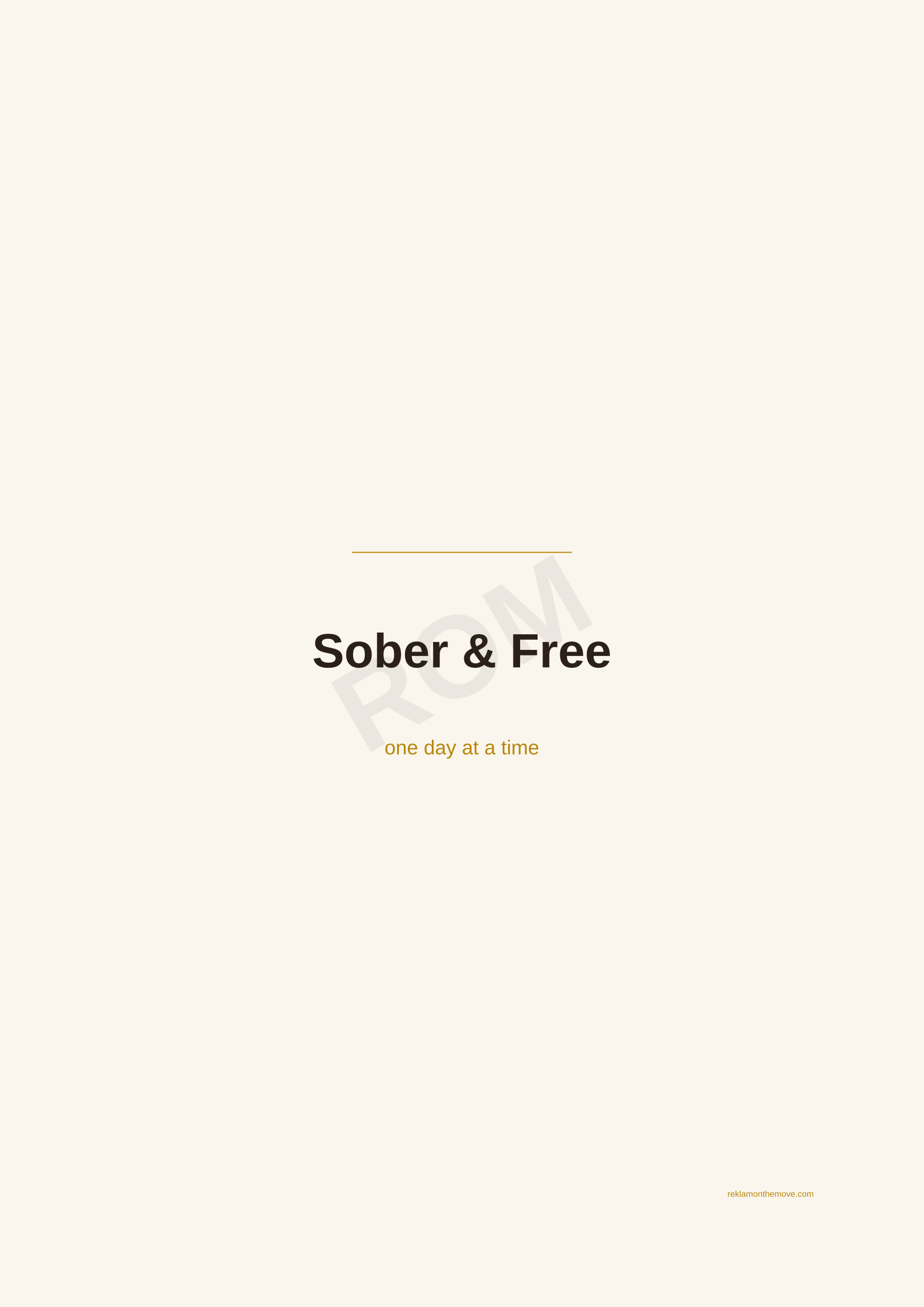 Sober & Free · Espresso — ROM dijital ürün önizlemesi (filigranlı)